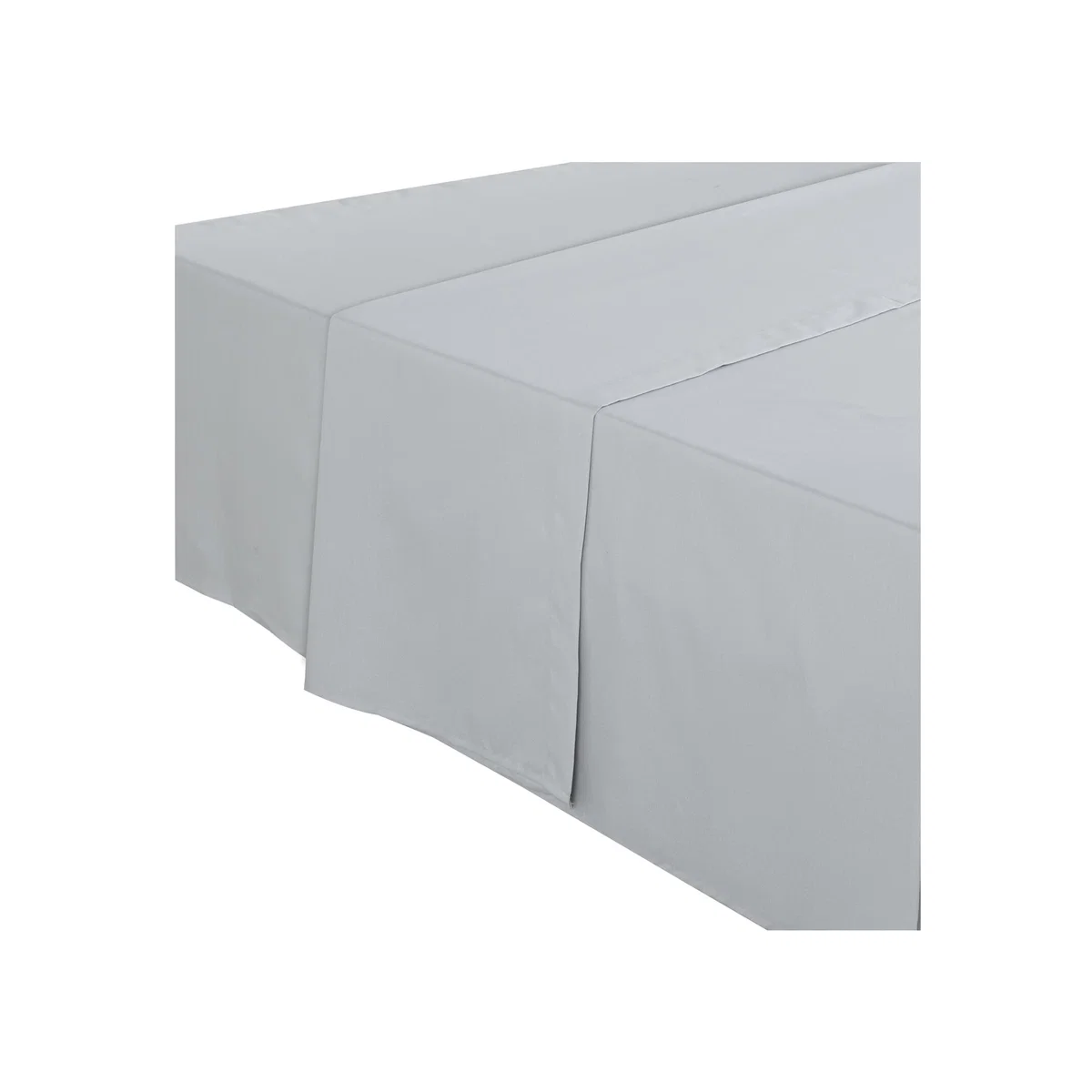 Polycotton Flat Bed Sheet - Silver / Double