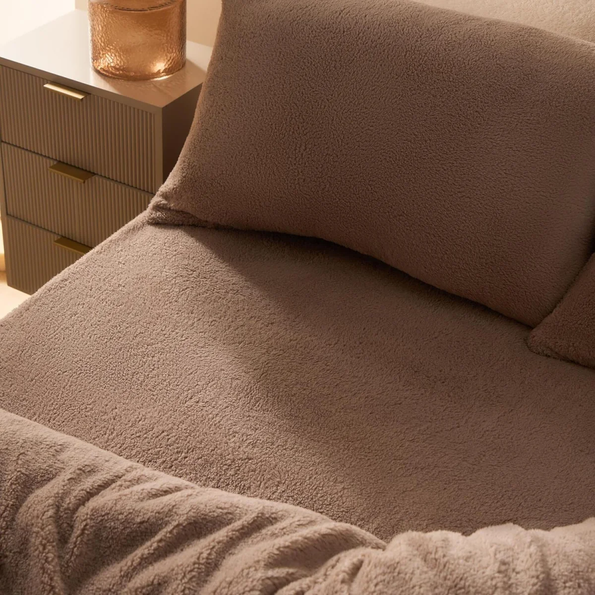 OHS Teddy Fleece Fitted Sheet - Natural / Single – image 2