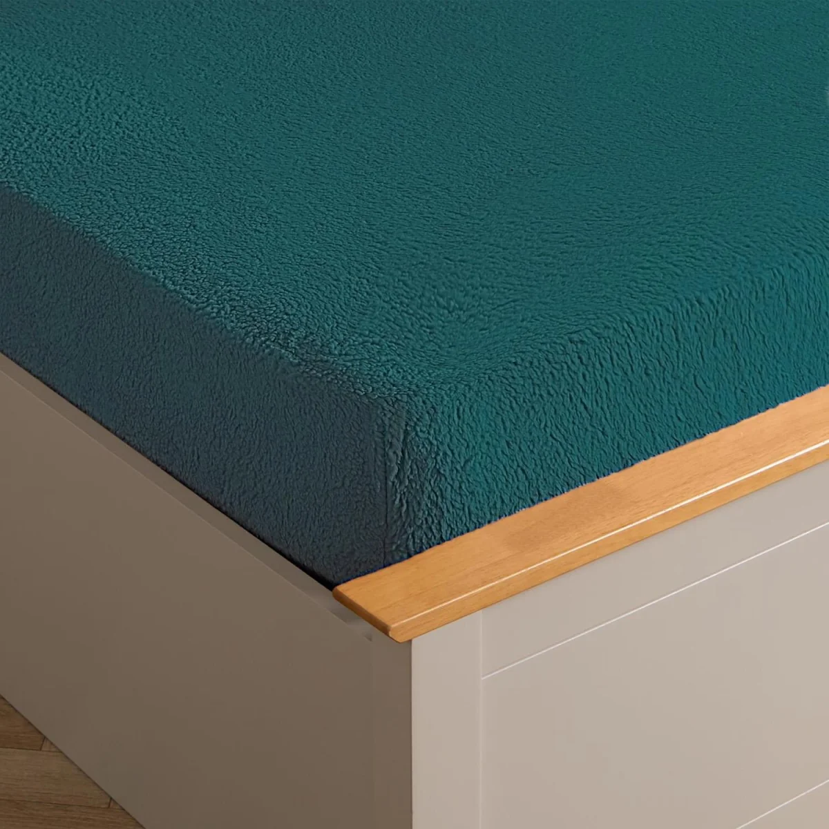 OHS Teddy Fleece Fitted Sheet - Teal / Single – image 2