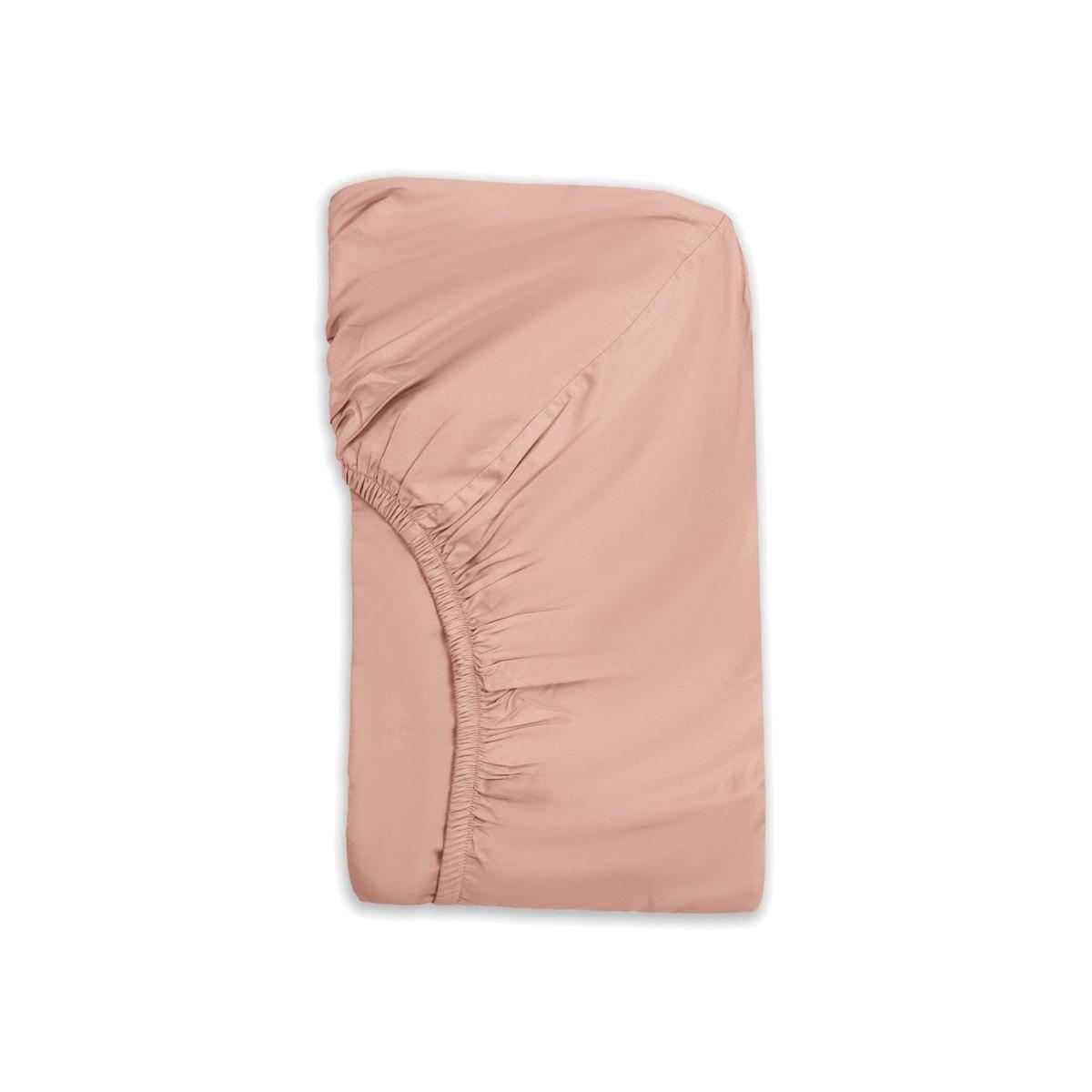 Pure Organic Cotton Fairtrade Fitted Sheet - Percale Finish - Clay Pink