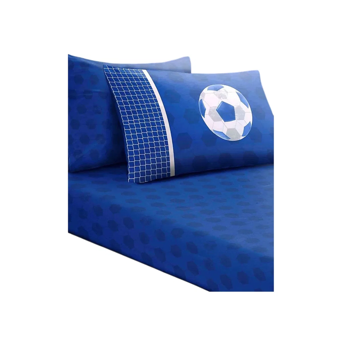 Floso Football Fitted Sheet Set - Blue/White