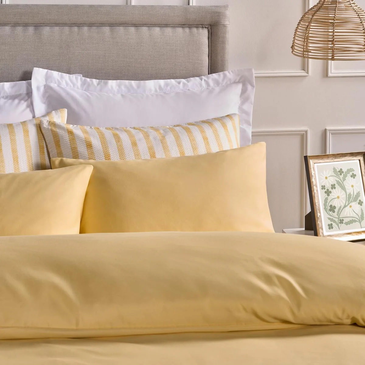 OHS Plain Dyed Fitted Sheet - Lemon / 200 or less / 0.82kg – image 2
