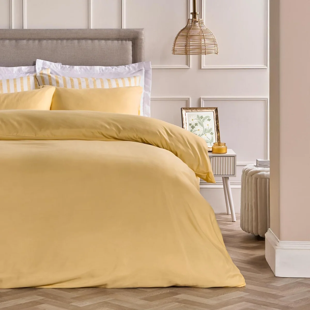 OHS Plain Dyed Fitted Sheet - Lemon / 200 or less / 0.82kg – image 1