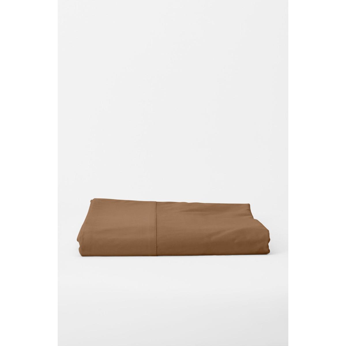 Brown Queen Flat Sheet In Carob Us Queen Sutram – image 2