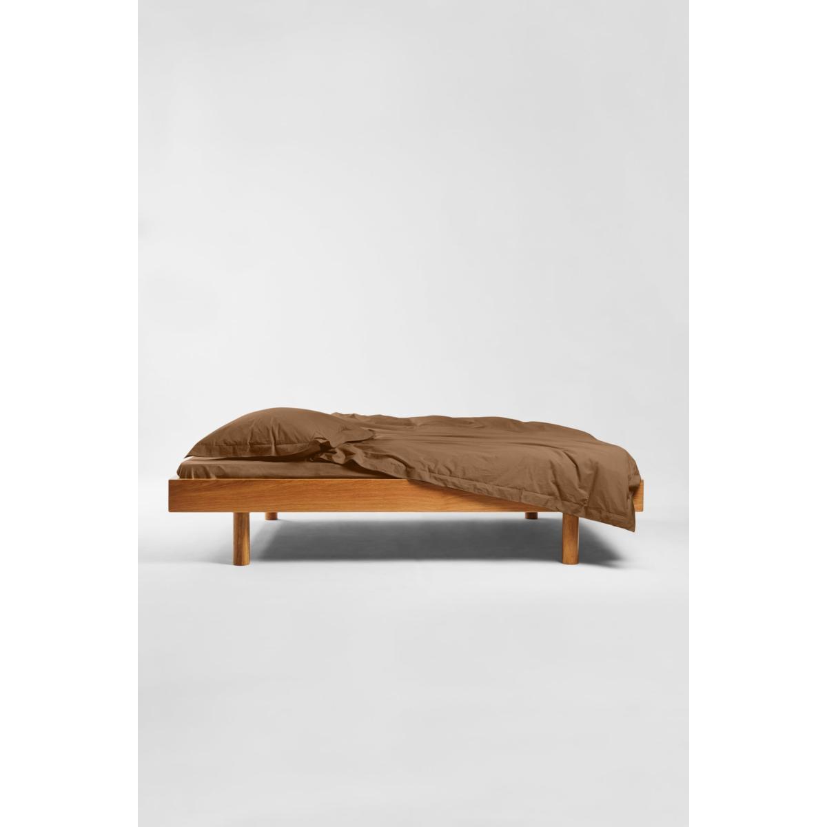 Brown Queen Flat Sheet In Carob Us Queen Sutram – image 6