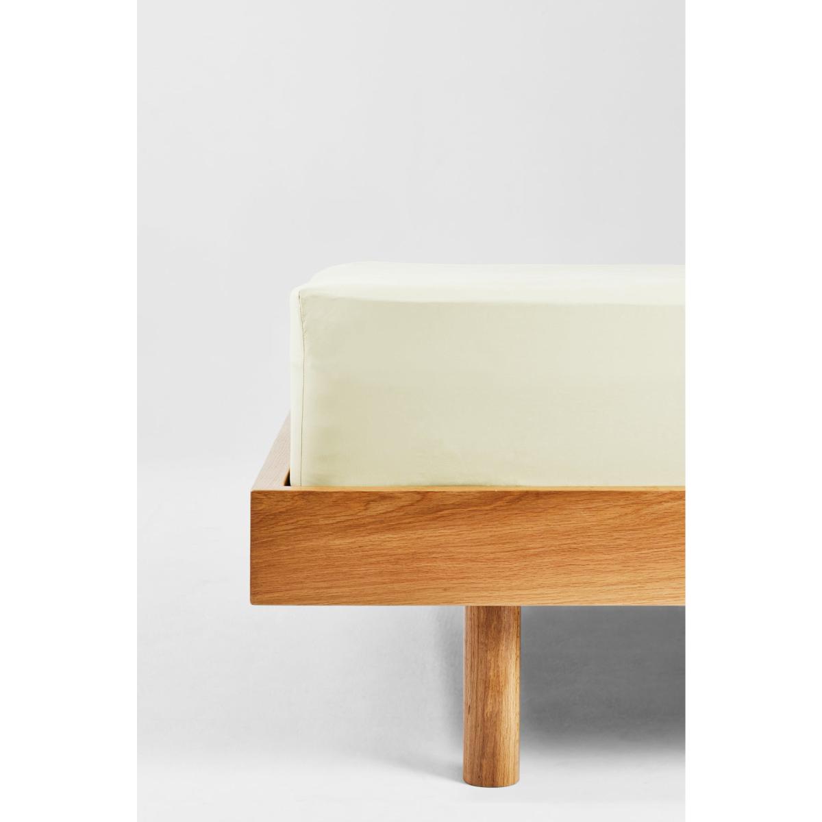 Neutrals / White Fitted Sheet In Canvas | Us Twin | Sutram – image 5