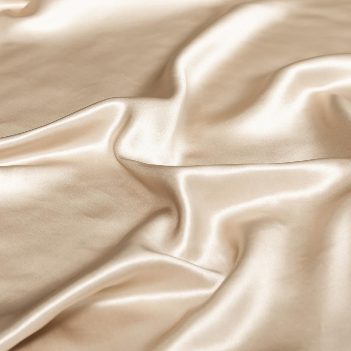 Neutrals Pure Mulberry Silk Seamless Flat Sheet - King - Beige | Us King | Soft Strokes Silk – image 2