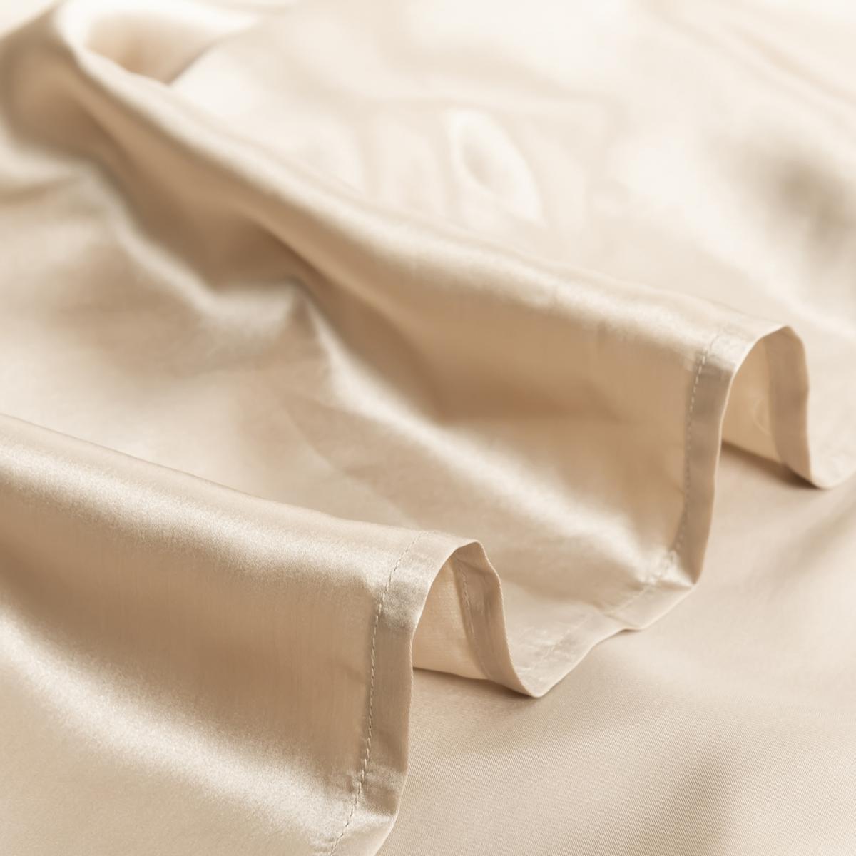 Neutrals Pure Mulberry Silk Seamless Flat Sheet - King - Beige | Us King | Soft Strokes Silk – image 3