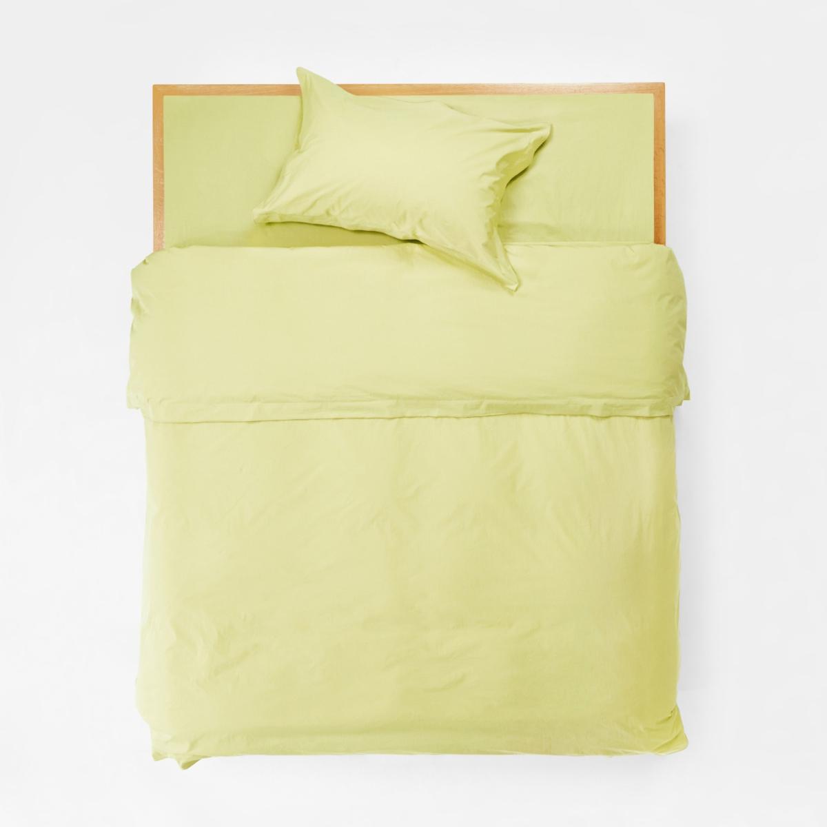 Yellow / Orange Queen Fitted Sheet In Sulphur | Us Twin | Sutram – image 3