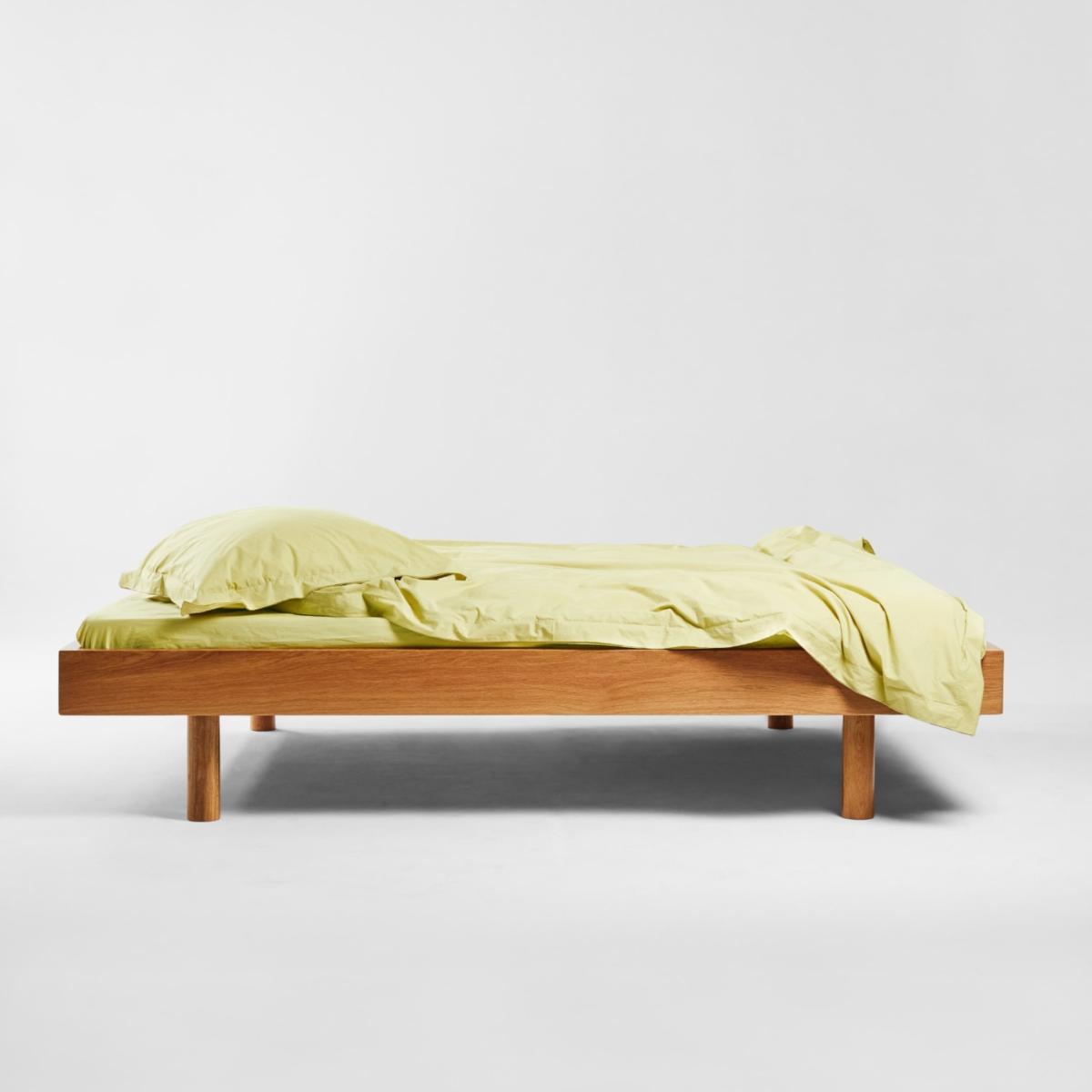 Yellow / Orange Queen Fitted Sheet In Sulphur | Us Twin | Sutram – image 4