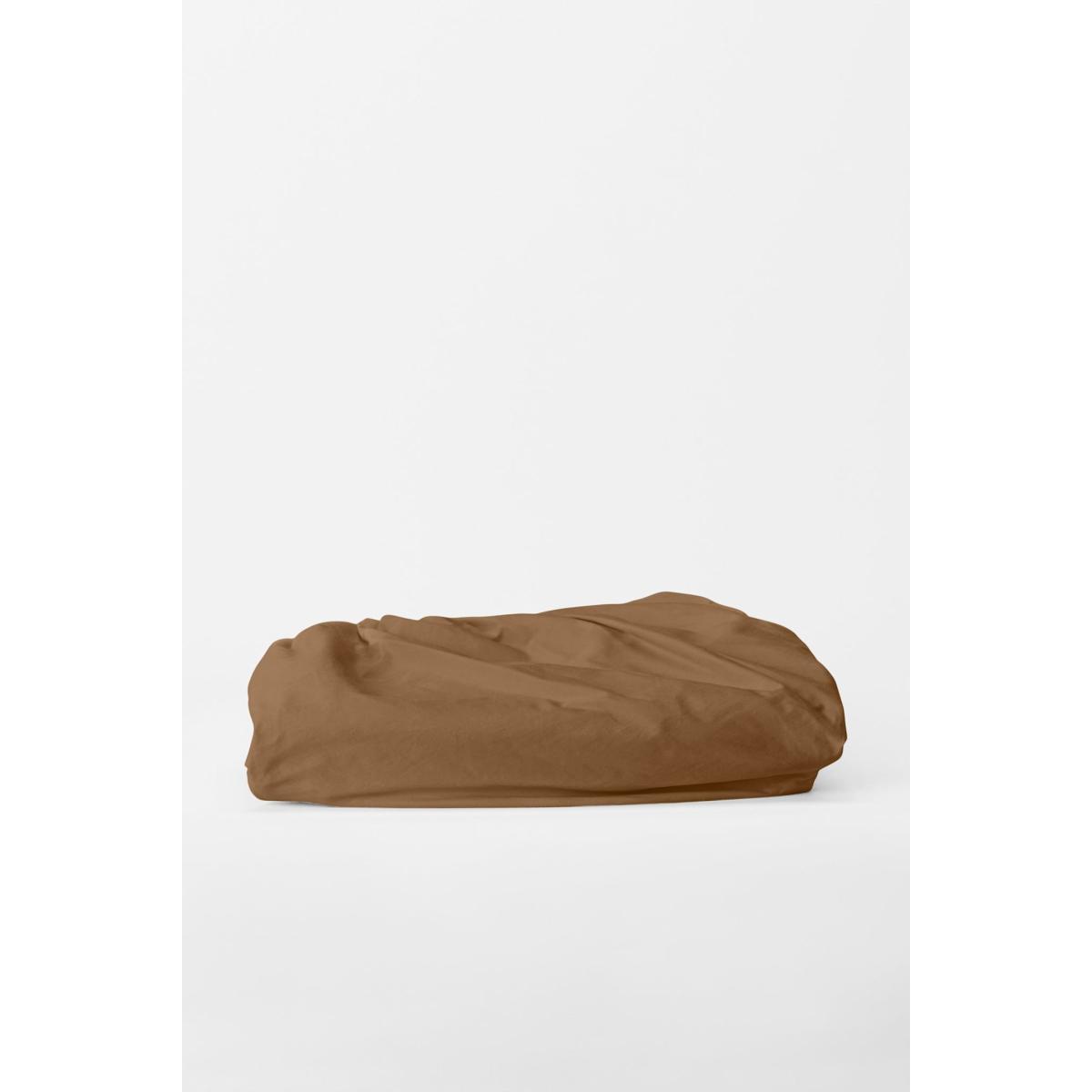Brown Single Fitted Sheet In Carob | Sutram – image 3