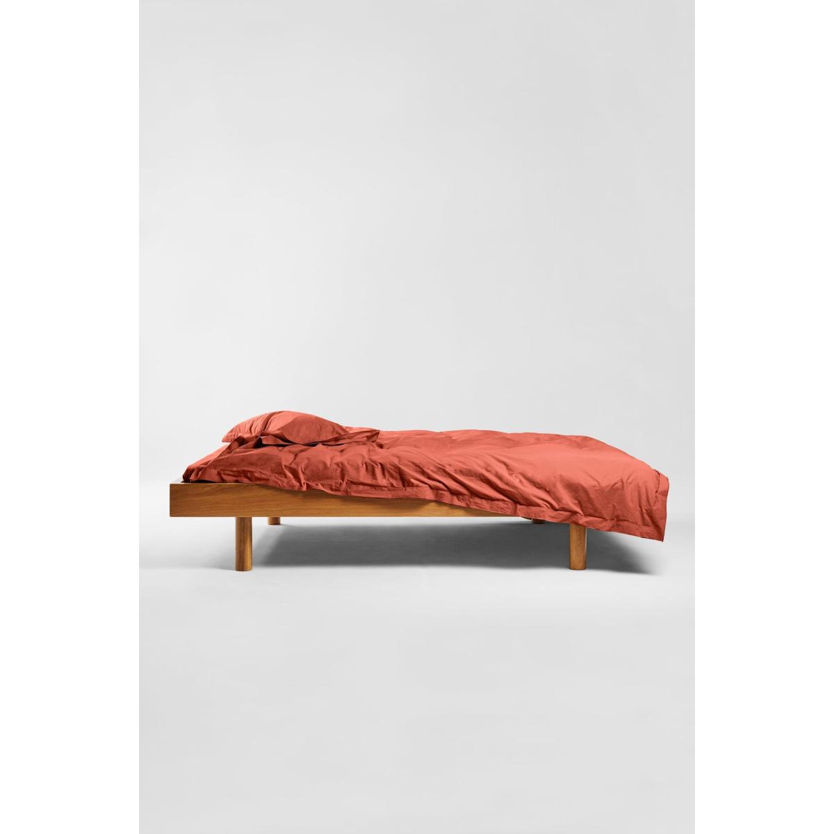 Single Fitted Sheet In Ochre Red | Us Twin | Sutram – image 6