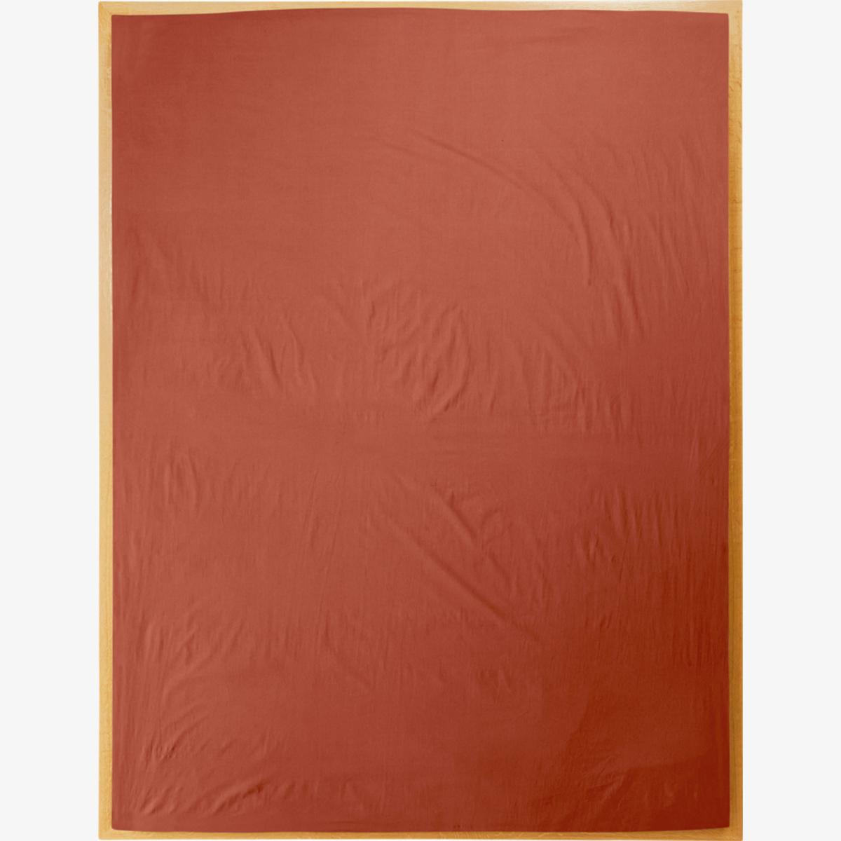 Single Fitted Sheet In Ochre Red | Us Twin | Sutram – image 1