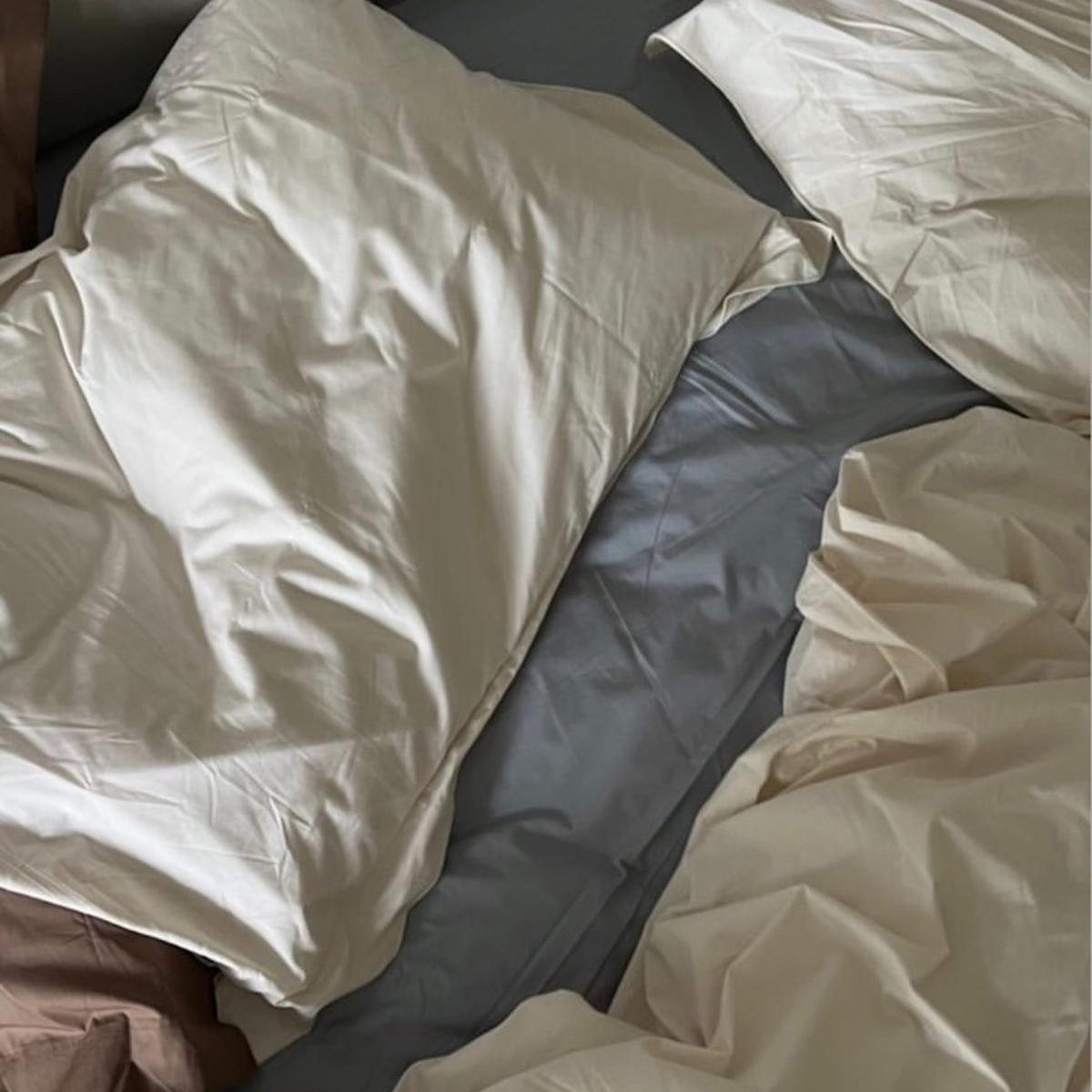 Blue / Grey Single Fitted Sheet In Half Blue Us Twin Sutram – image 8