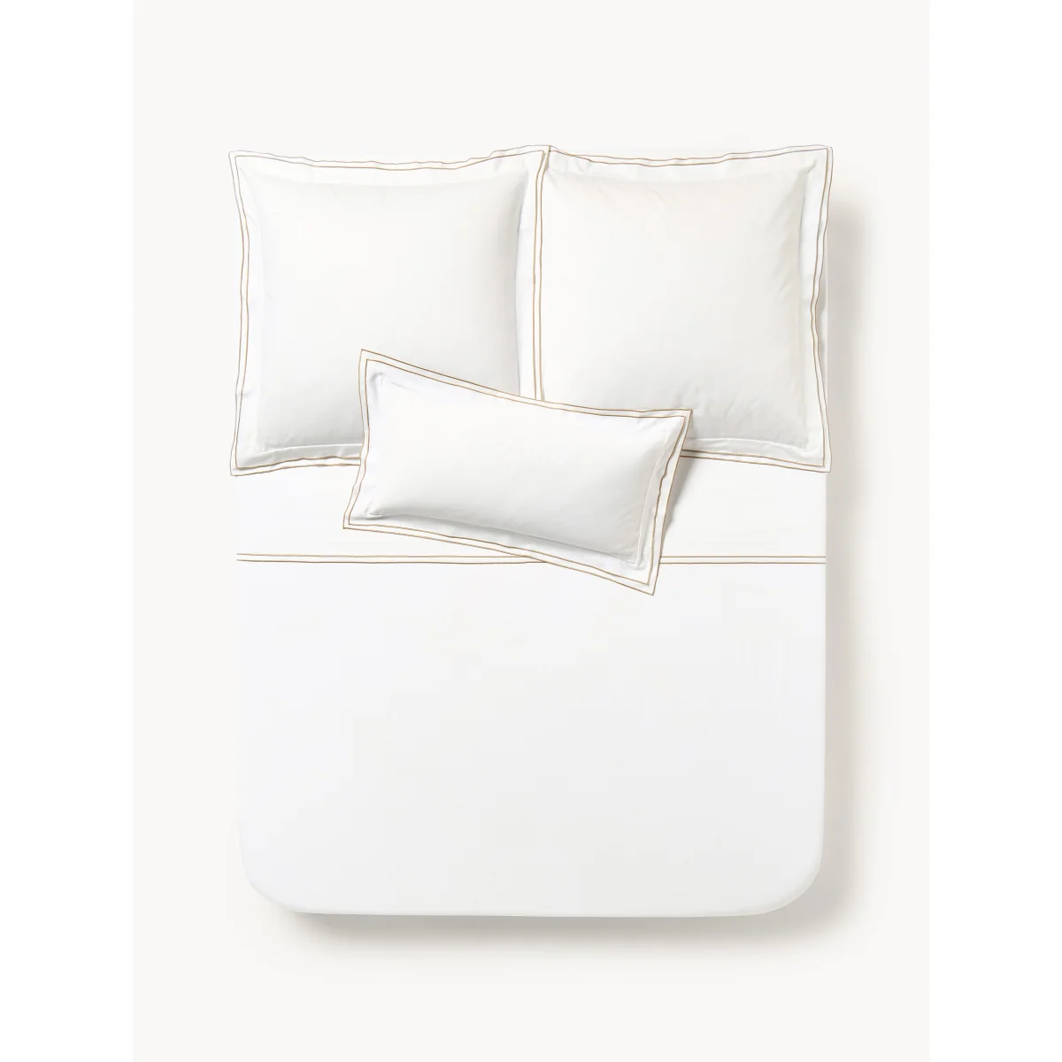 Cotton Sateen Flat Sheet Carlotta with Piping – image 3