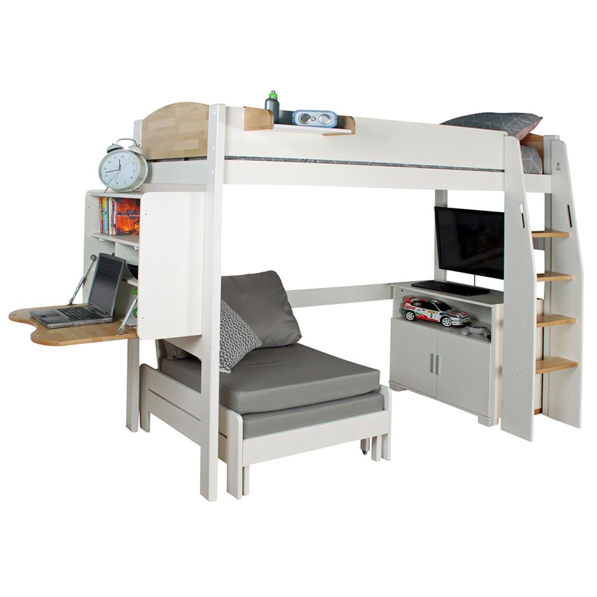 Urban Birch High Sleeper 2 Bed in White & Birch – image 4