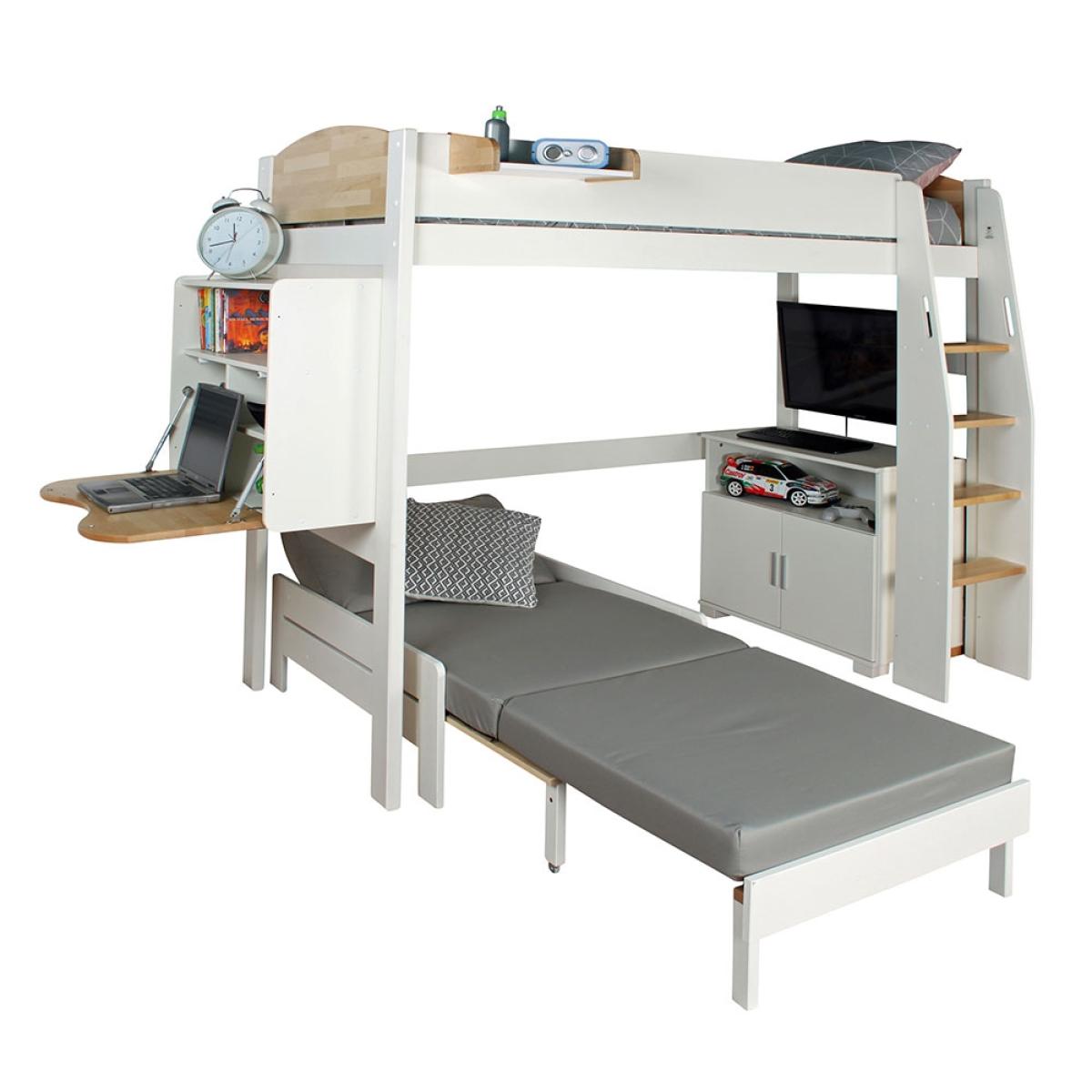Urban Birch High Sleeper 2 Bed in White & Birch – image 5