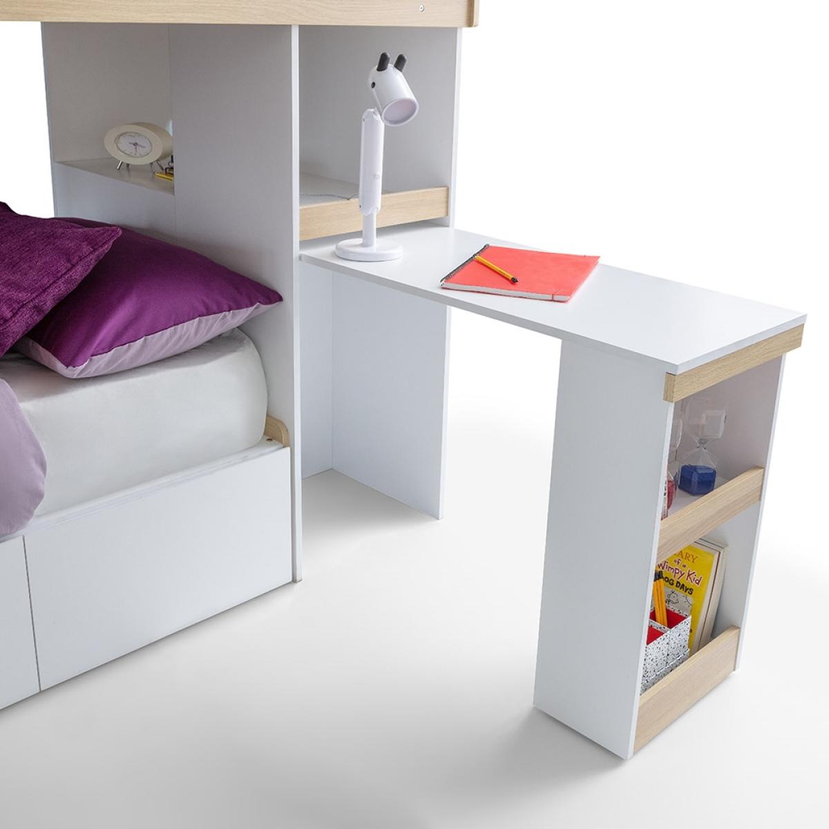 Julian Bowen Eclipse Bunk Bed with Desk - Scandinavian Oak & White – image 6