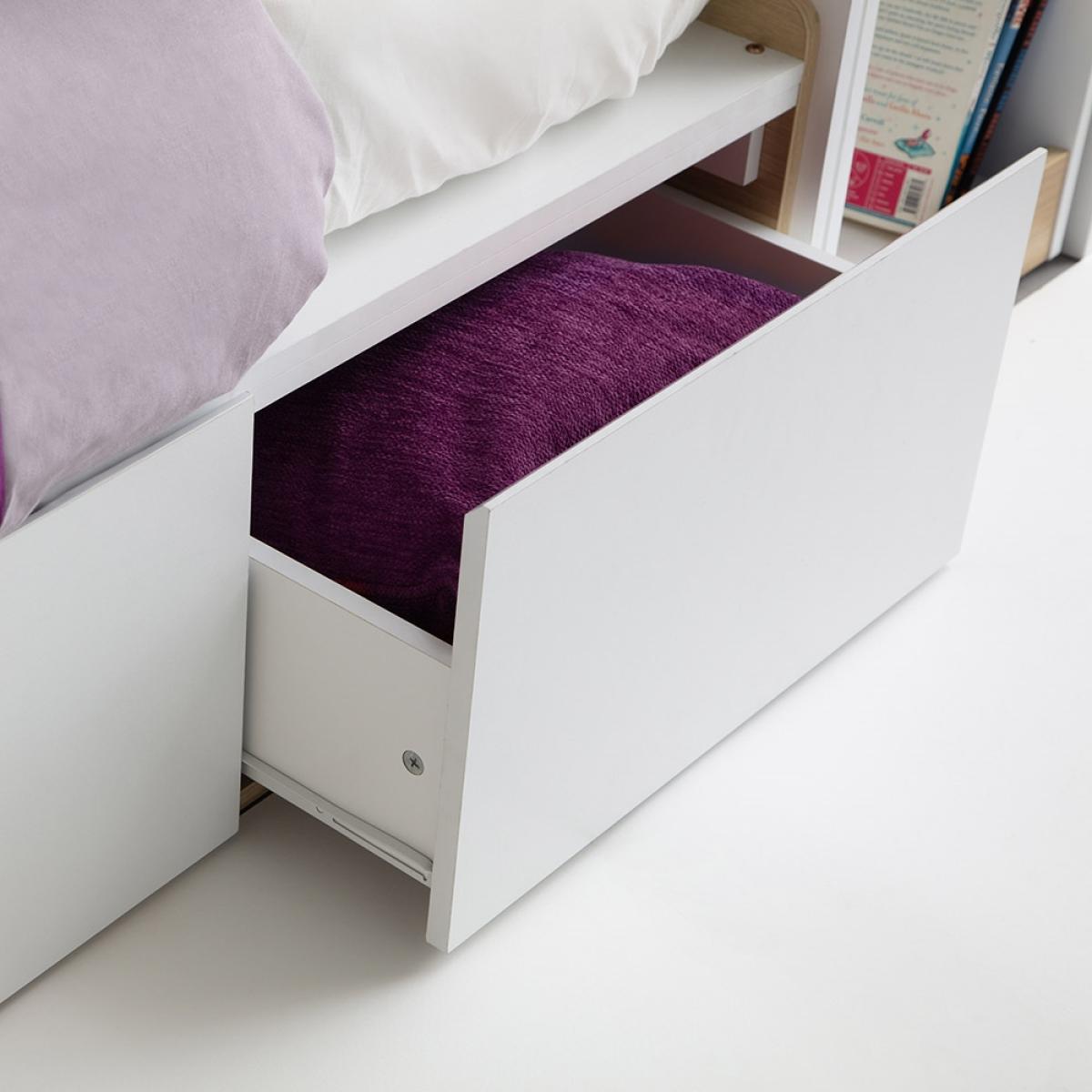 Julian Bowen Eclipse Bunk Bed with Desk - Scandinavian Oak & White – image 8