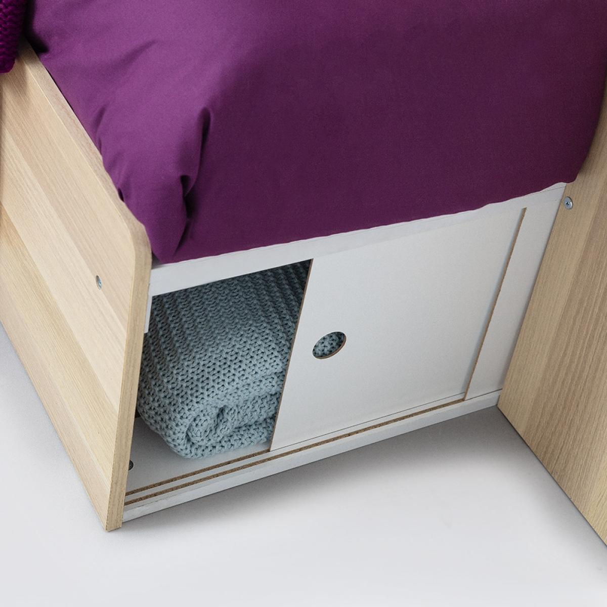 Julian Bowen Eclipse Bunk Bed with Desk - Scandinavian Oak & White – image 9