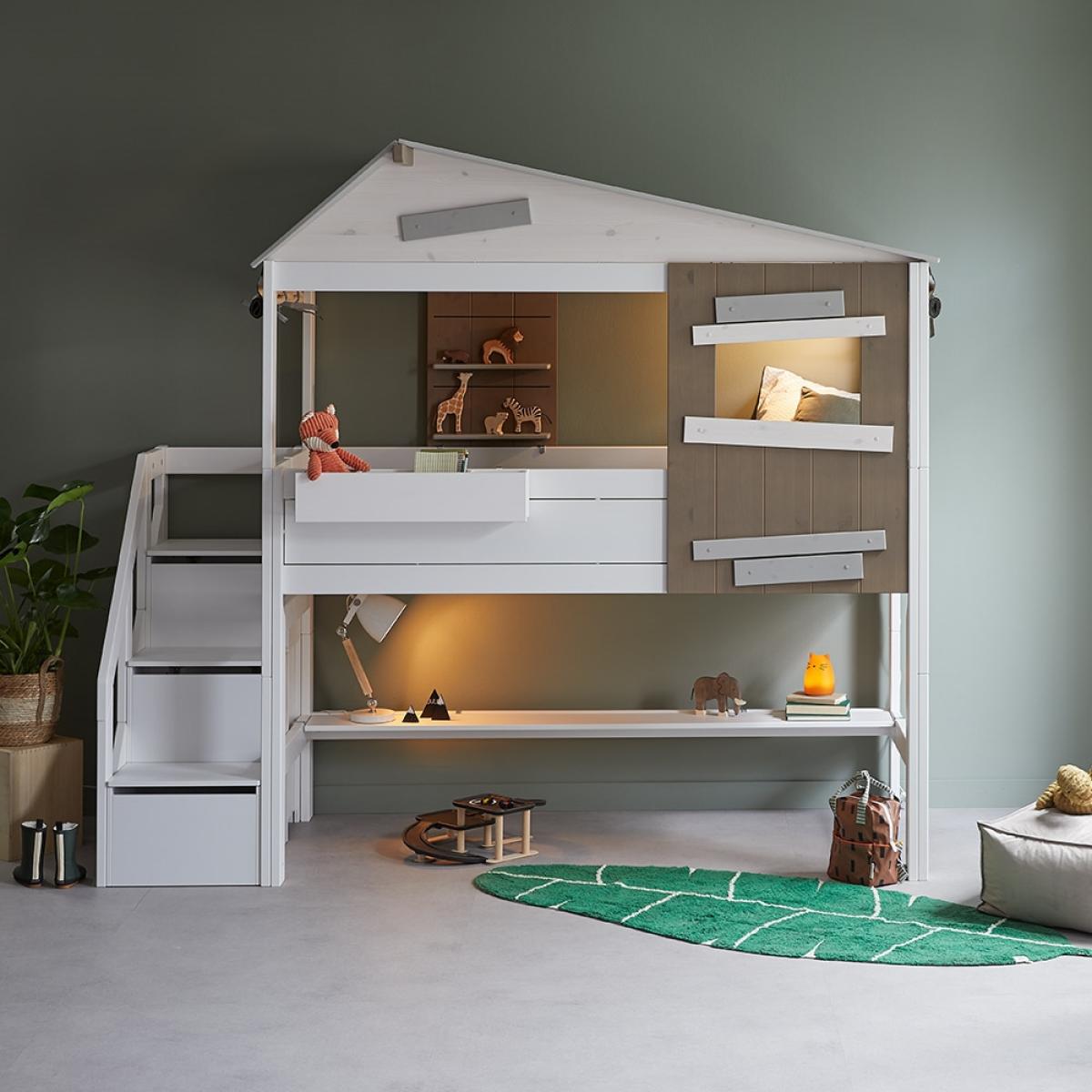 Lifetime The Hideout Mid Sleeper with Steps - Lifetime Whitewash – image 7