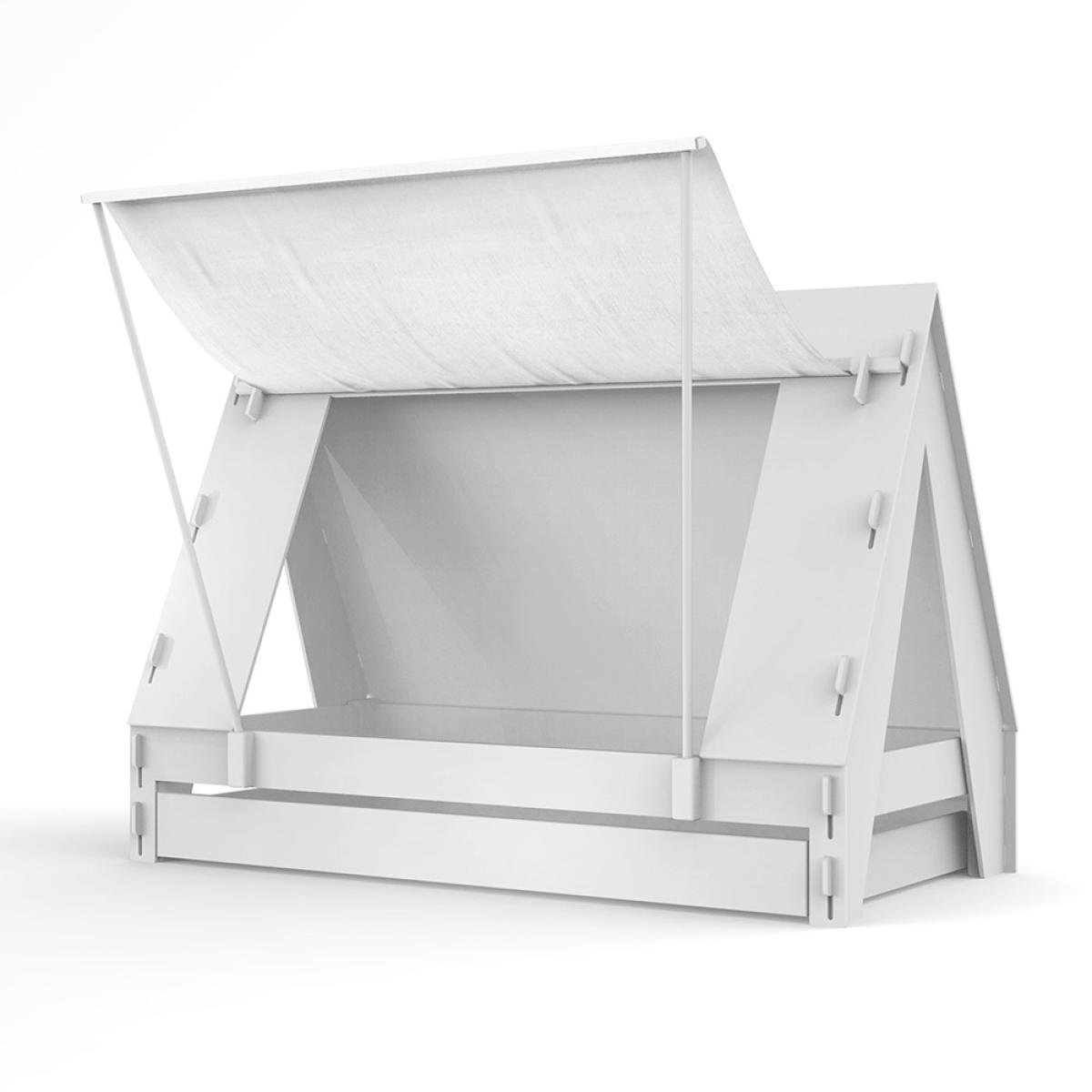 Mathy by Bols Kids Tent Cabin Bed with Trundle Drawer - Mathy Very Light Pink – image 3