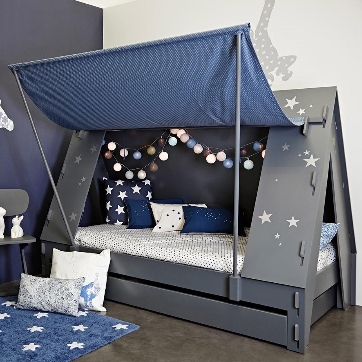 Mathy by Bols Kids Tent Cabin Bed with Trundle Drawer - Mathy Very Light Pink – image 4
