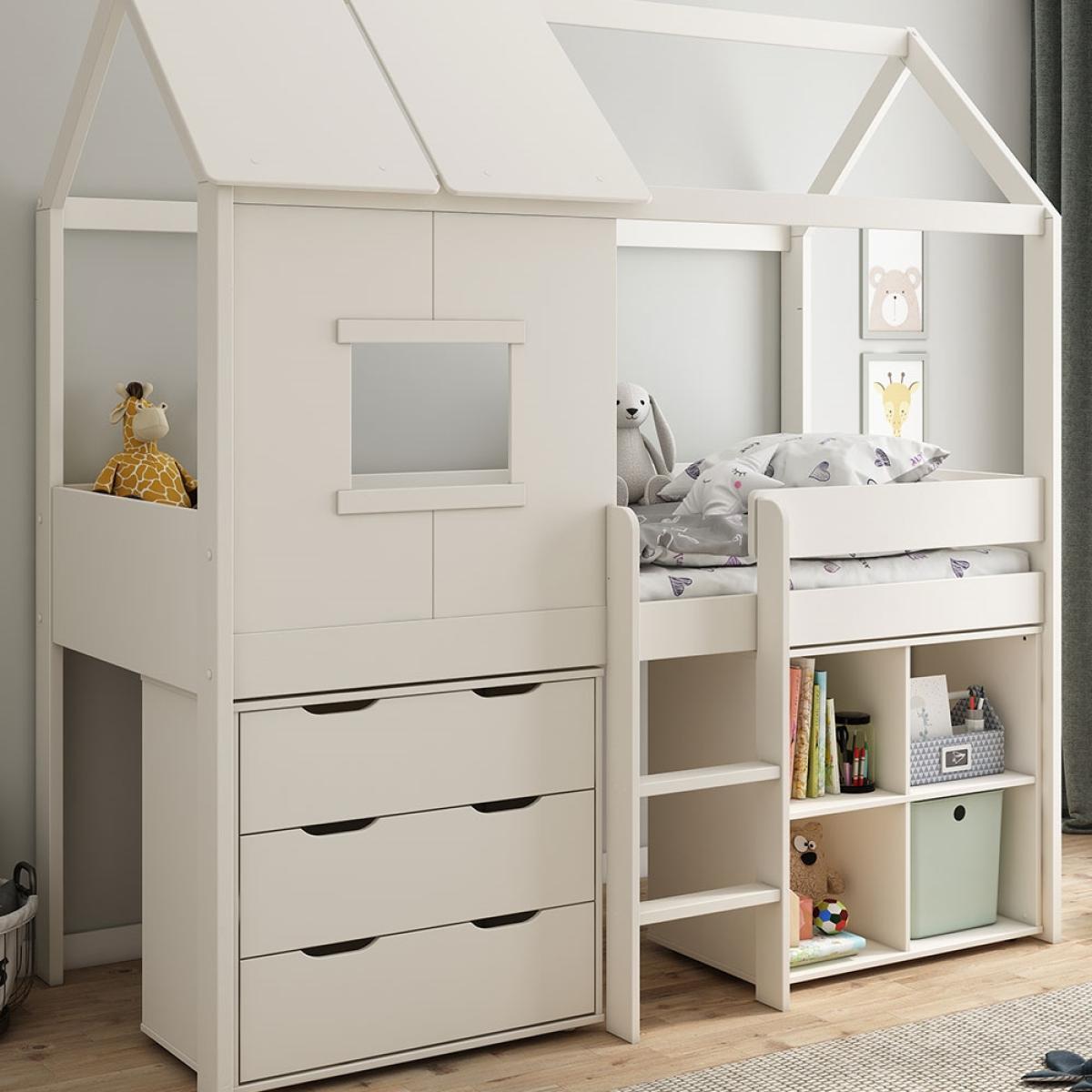 Kids Avenue Midi Playhouse Bed with Storage Cube and Drawers – image 3