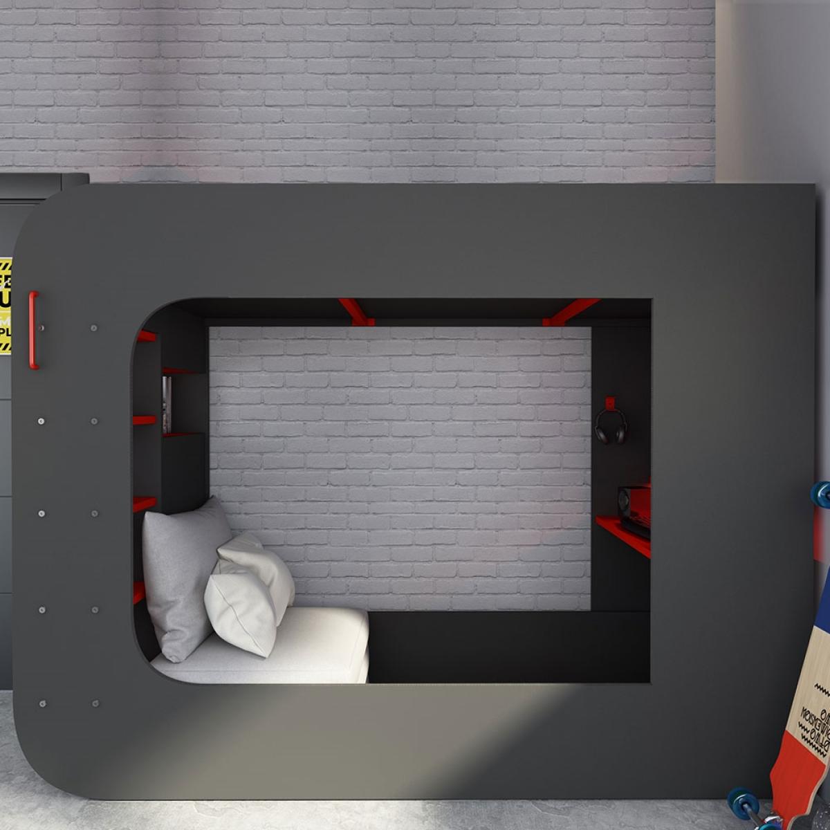 Trasman Pod Solo 2 Gaming High Sleeper with Chair Bed 90x200cm – image 2