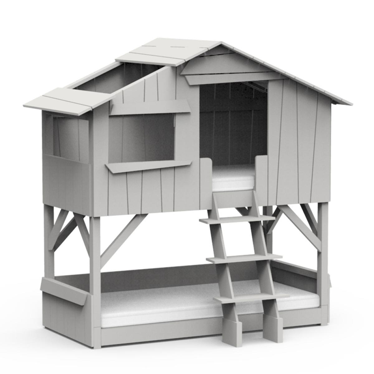 Mathy by Bols Treehouse Bunk Bed - Mathy Pearl Grey – image 2