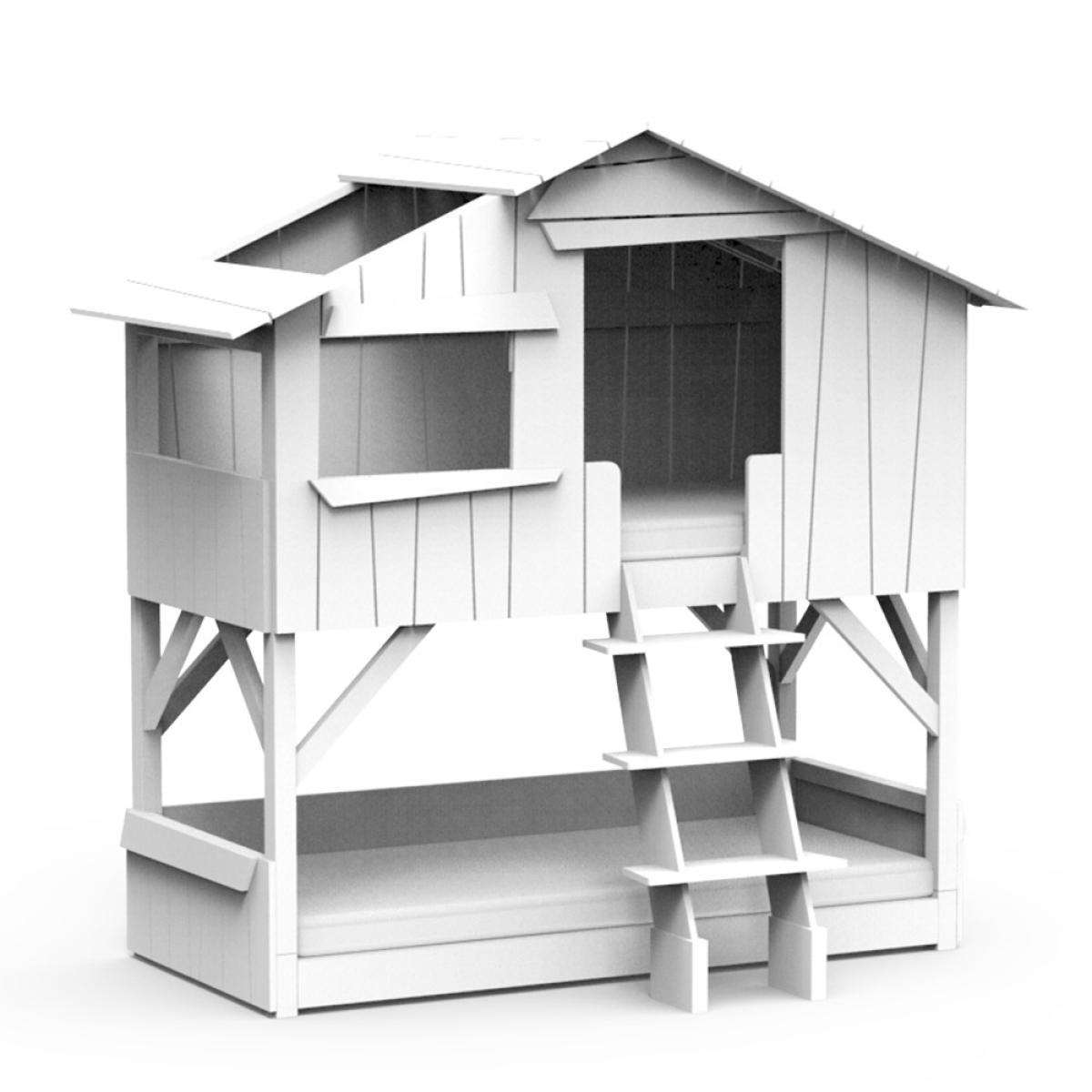 Mathy by Bols Treehouse Bunk Bed - Mathy Pearl Grey – image 5
