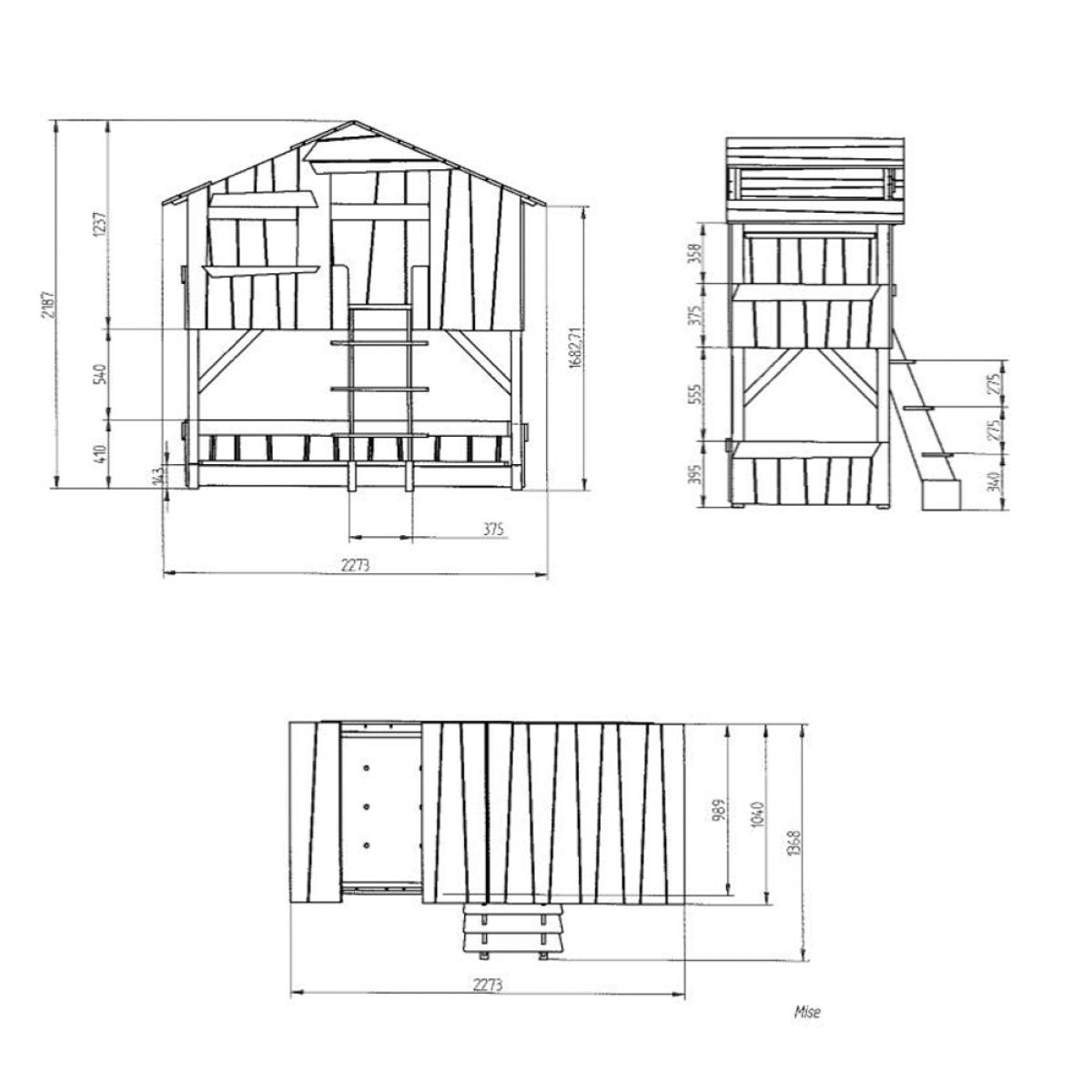 Mathy by Bols Treehouse Bunk Bed - Mathy Pearl Grey – image 10