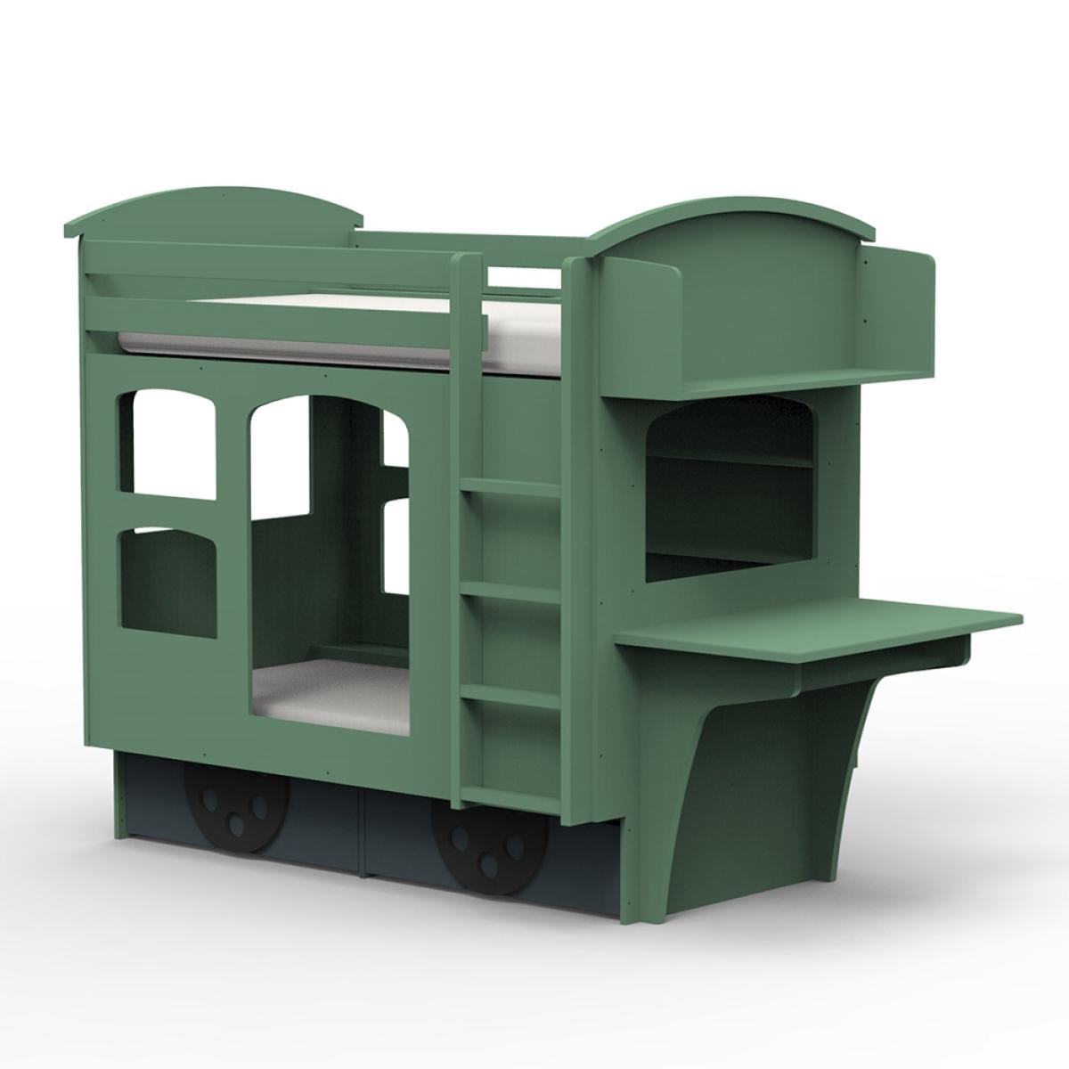 Mathy by Bols Wagon Bunk Bed with Drawers - Mathy Very Light Pink – image 2