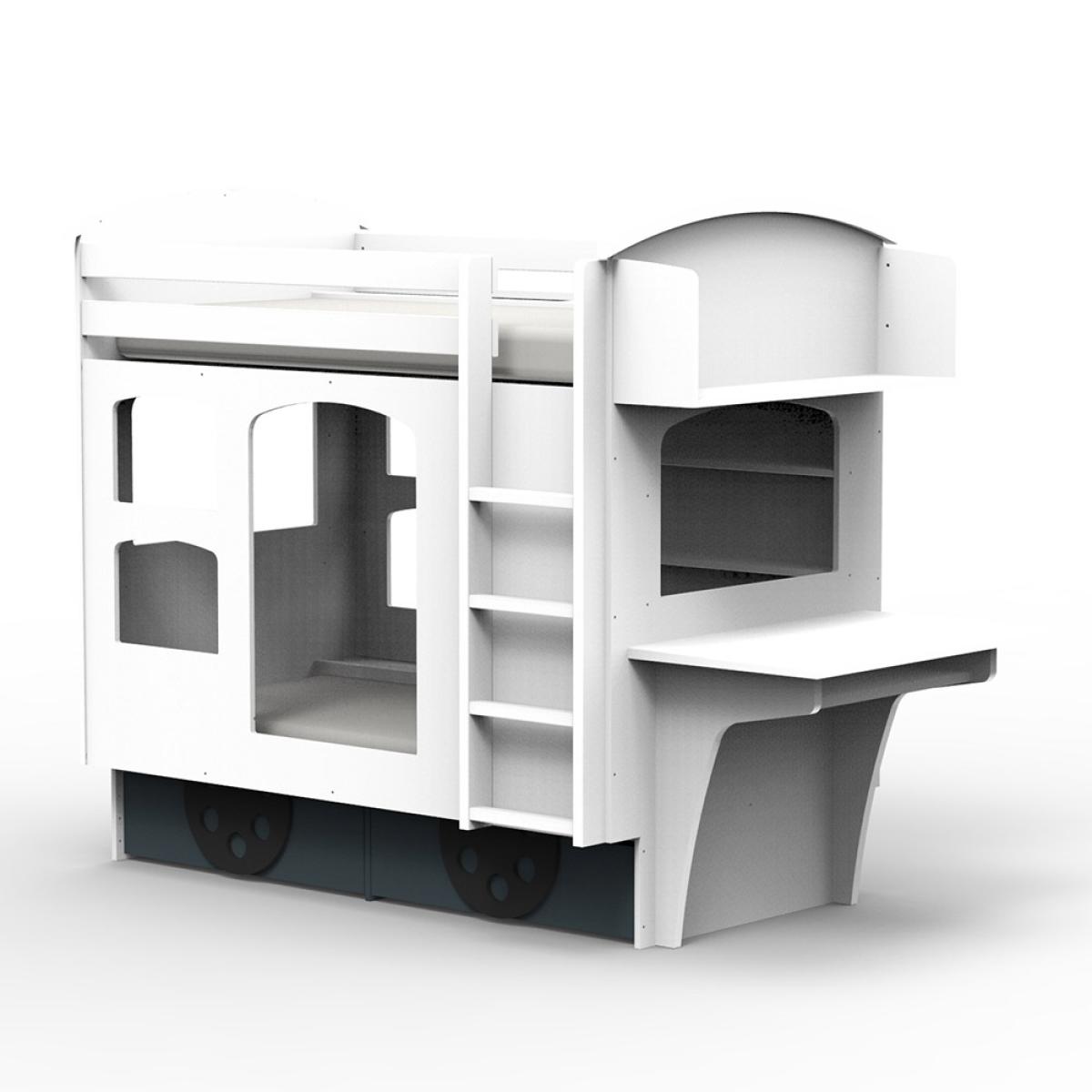 Mathy by Bols Wagon Bunk Bed with Drawers - Mathy Very Light Pink – image 3