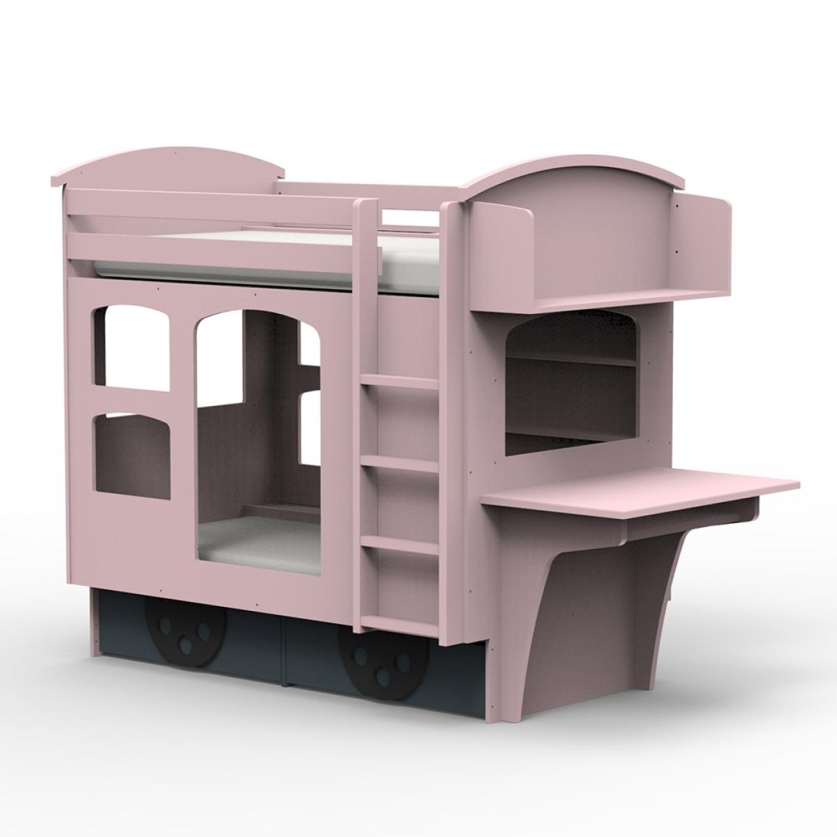 Mathy by Bols Wagon Bunk Bed with Drawers - Mathy Very Light Pink – image 5