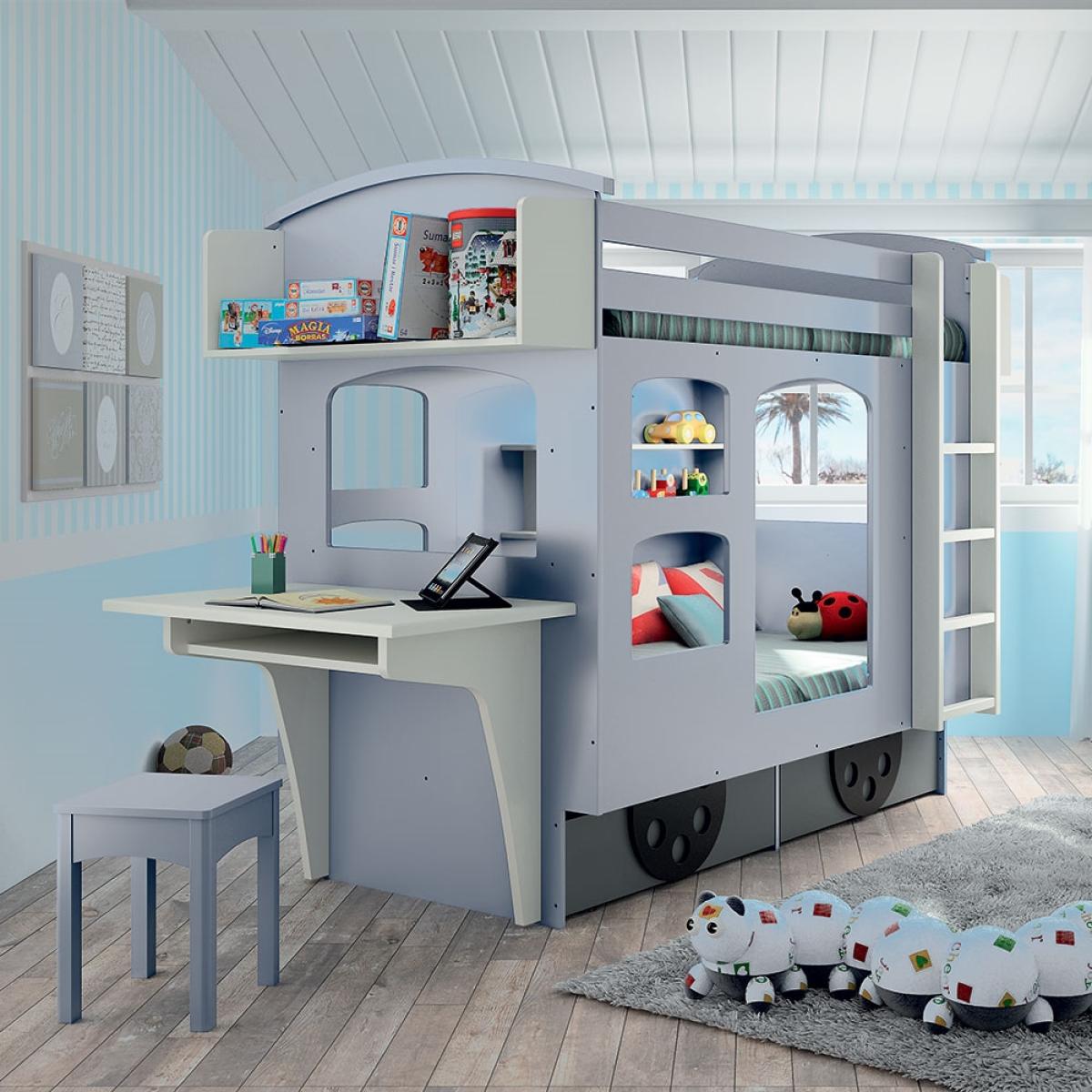 Mathy by Bols Wagon Bunk Bed with Drawers - Mathy Very Light Pink – image 7