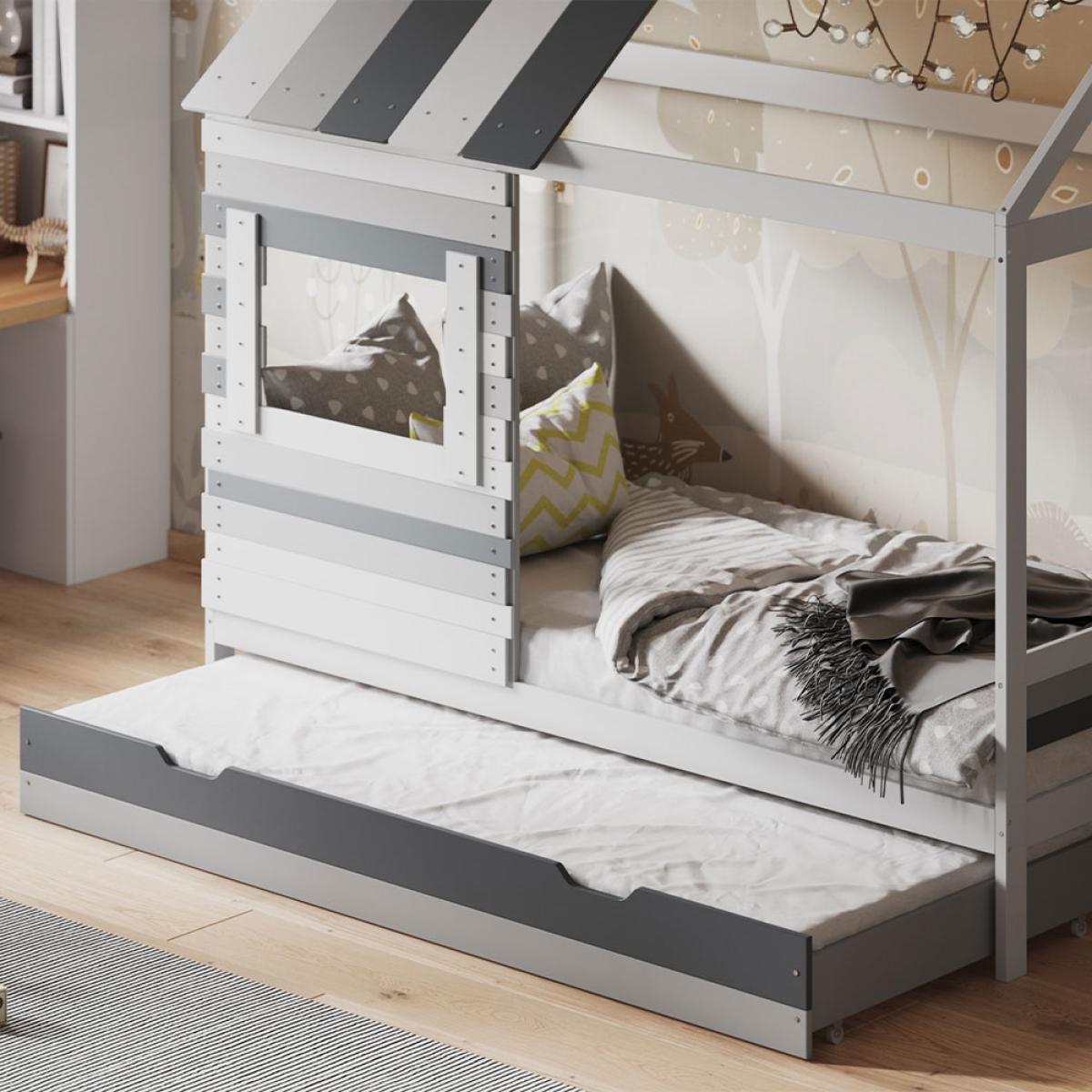 Woodland House with Trundle in White and Grey – image 2