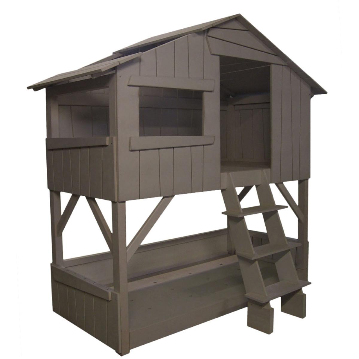 Mathy by Bols Treehouse Bunk Bed in Artichoke - Mathy Basalte Grey – image 3