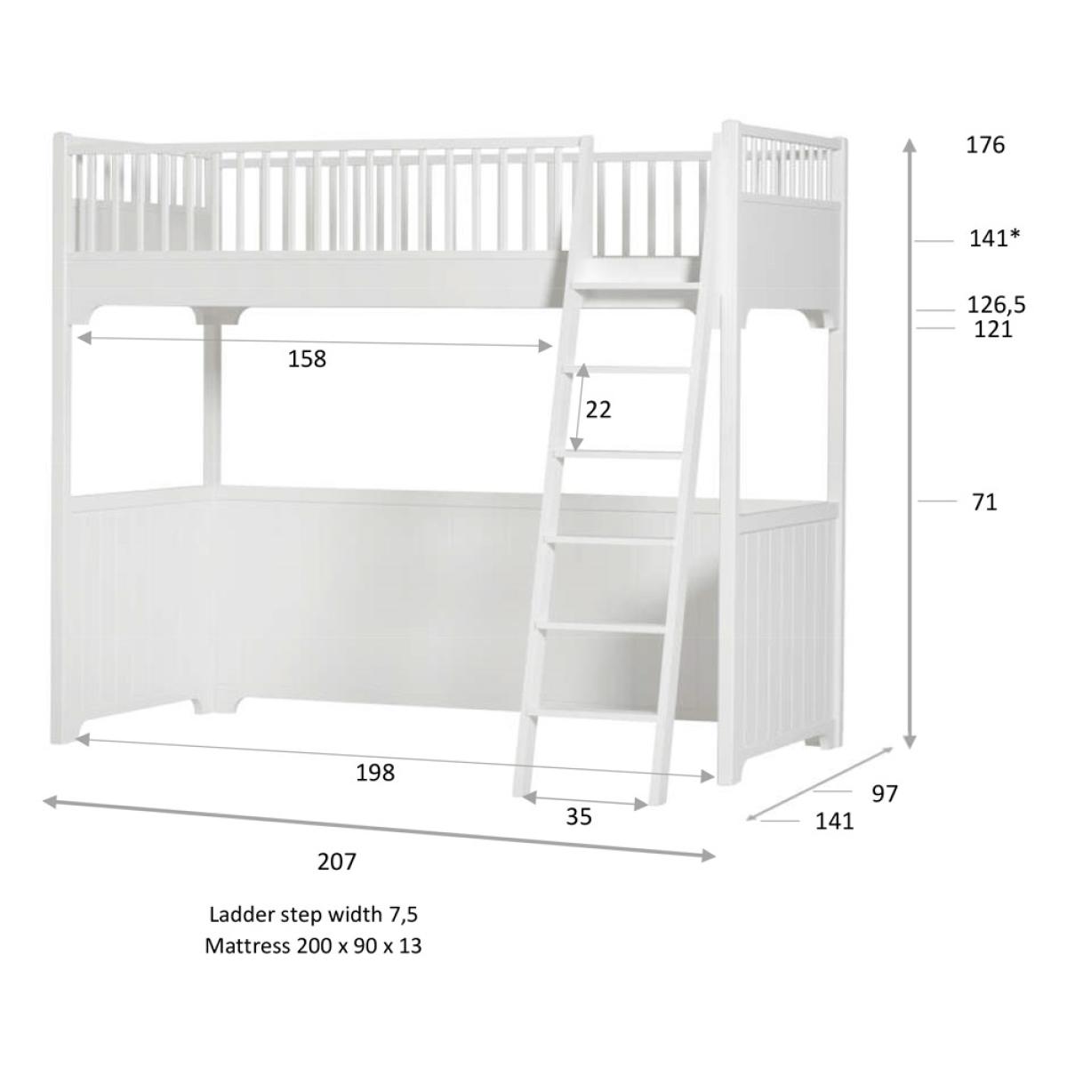 Oliver Furniture Seaside Classic Children's Luxury Loft Bed in White – image 7