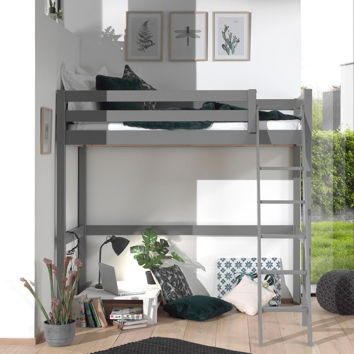 Pino High Sleeper with Slanted Ladder - White – image 4