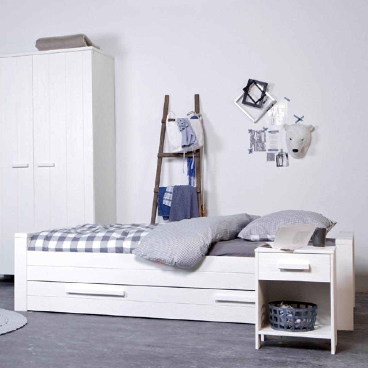 Dennis Kids Single Bed with Optional Trundle Drawer by Woood - Concrete Grey – image 3