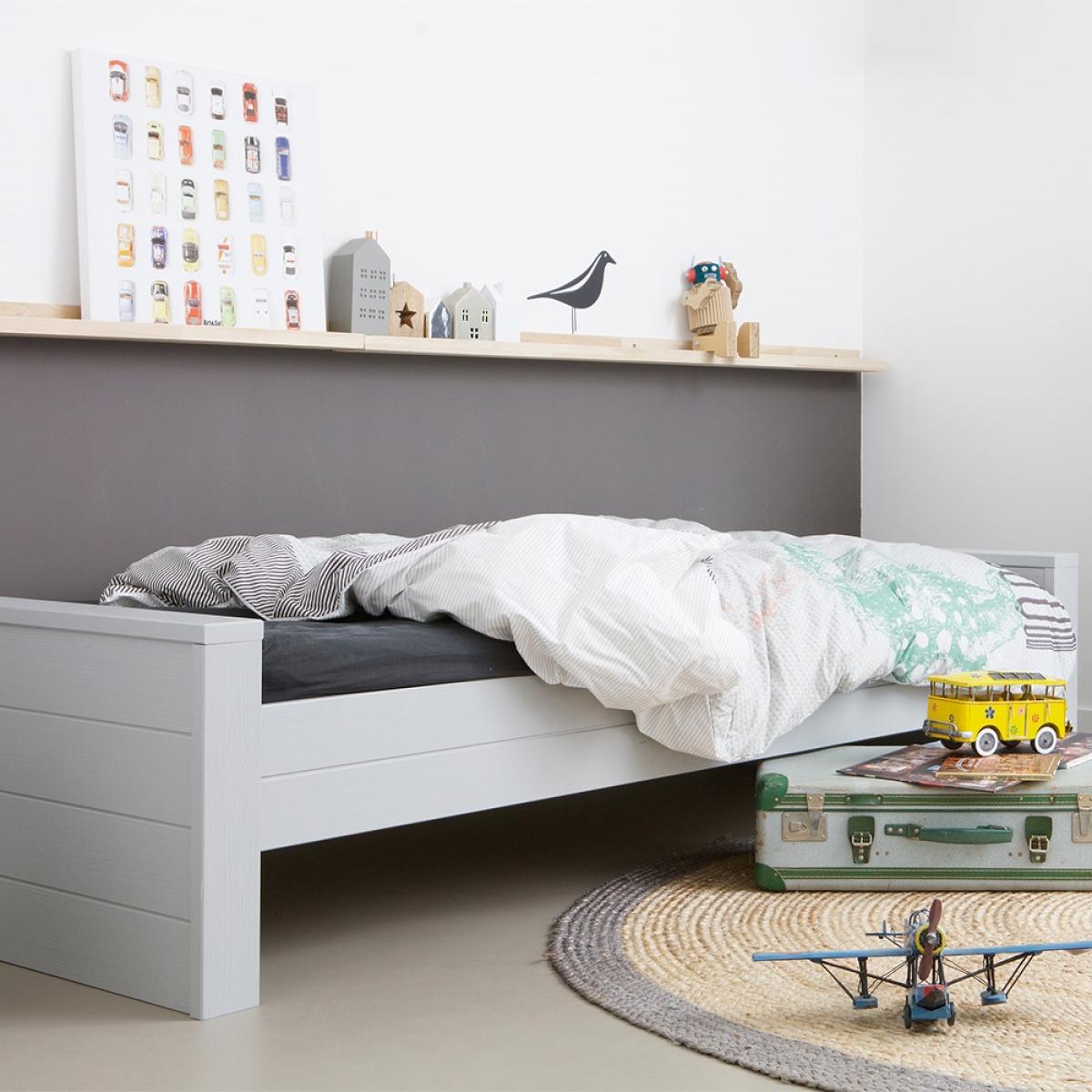 Dennis Kids Single Bed with Optional Trundle Drawer by Woood - Concrete Grey – image 8