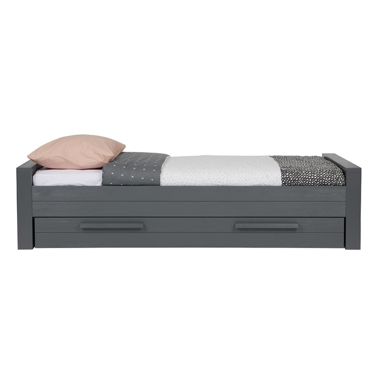 Dennis Kids Single Bed with Optional Trundle Drawer by Woood - Concrete Grey – image 9