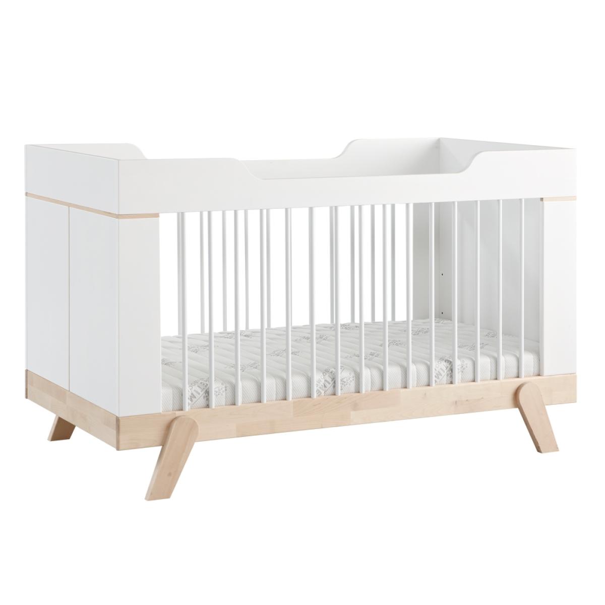 Lifetime Baby Cot Bed in White & Birch – image 2
