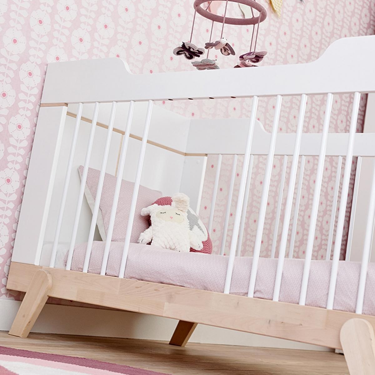 Lifetime Baby Cot Bed in White & Birch – image 3