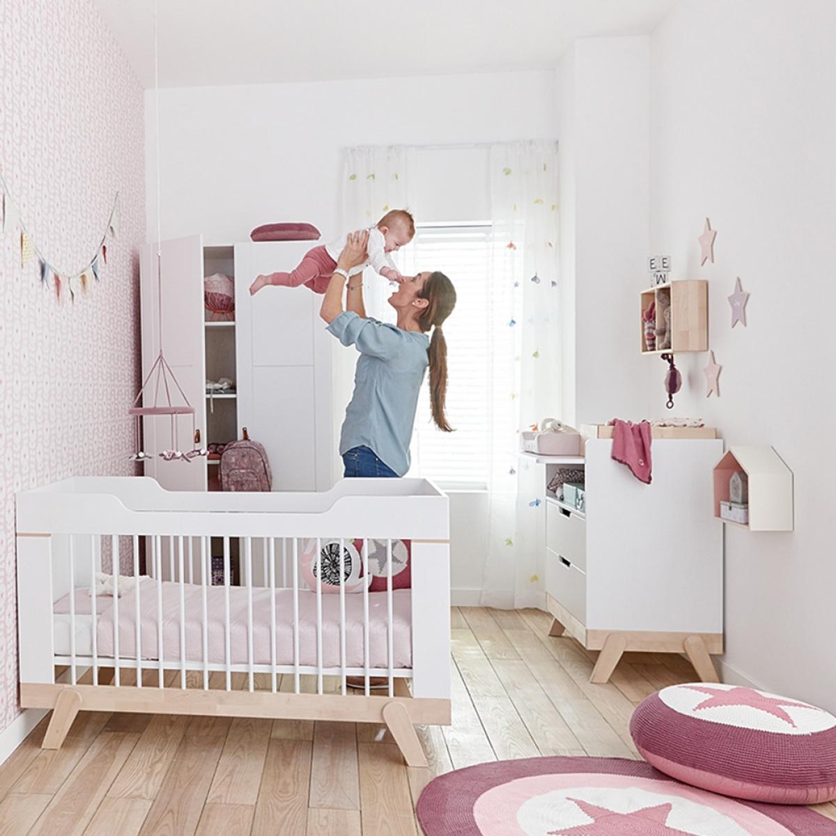 Lifetime Baby Cot Bed in White & Birch – image 6