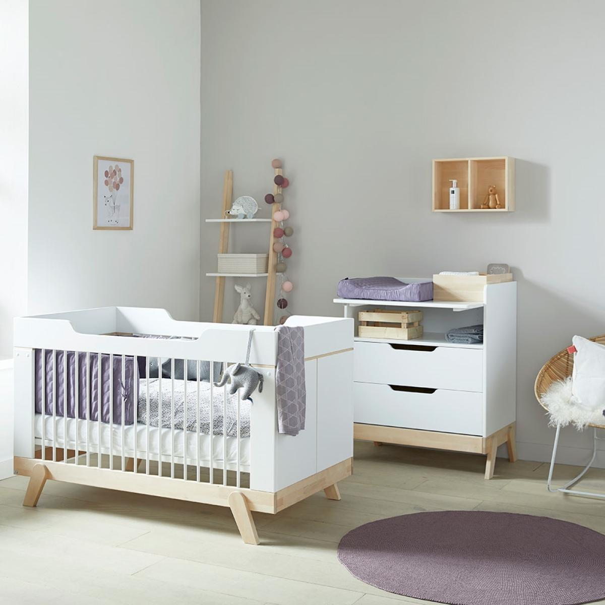 Lifetime Baby Cot Bed in White & Birch – image 7
