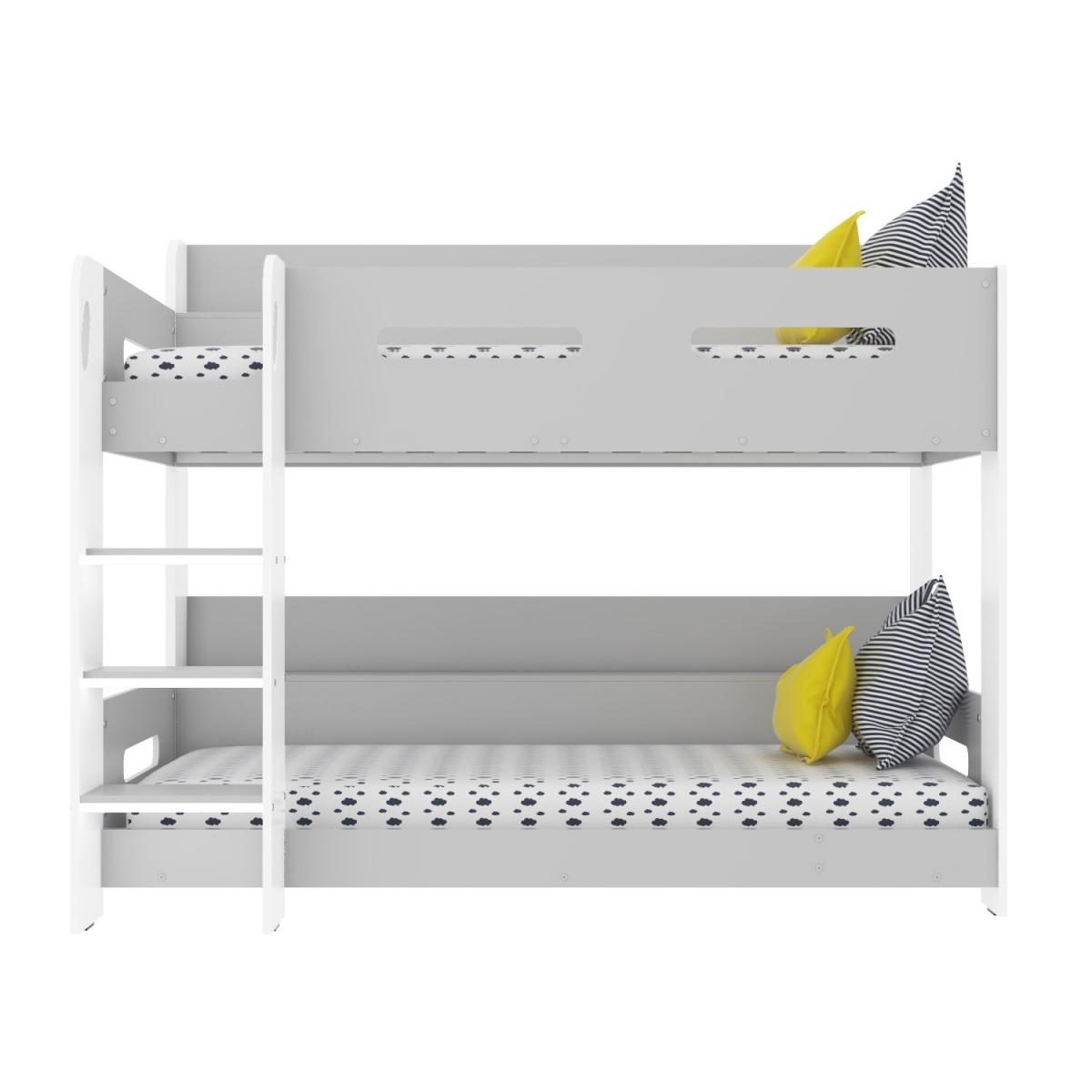 Grey and White Bunk Bed with Shelves - Sky – image 4