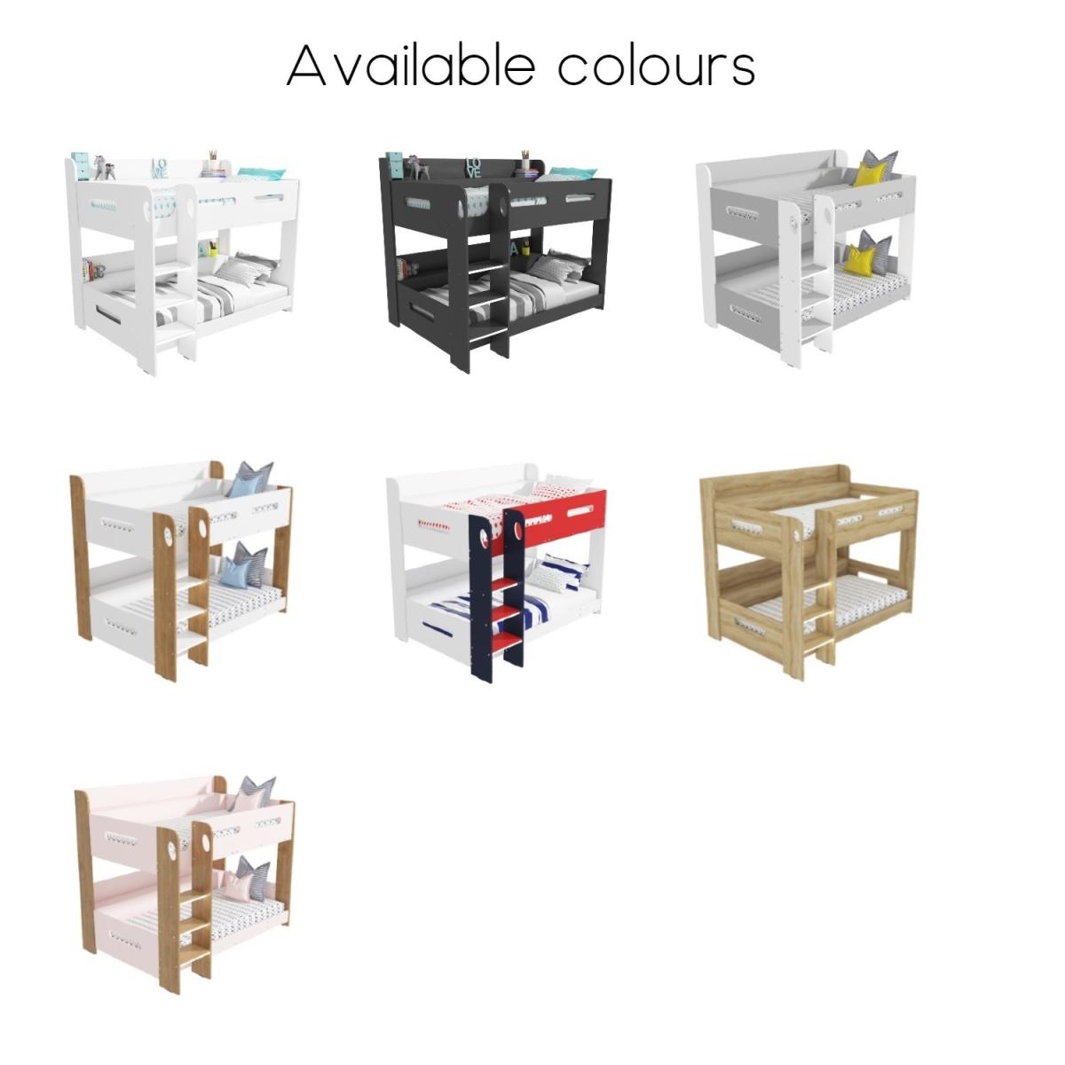 Grey and White Bunk Bed with Shelves - Sky – image 6