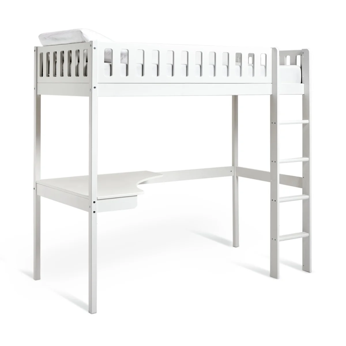 Habitat Ronnie Kids Highsleeper Bed and Wardrobe Desk - White – image 4